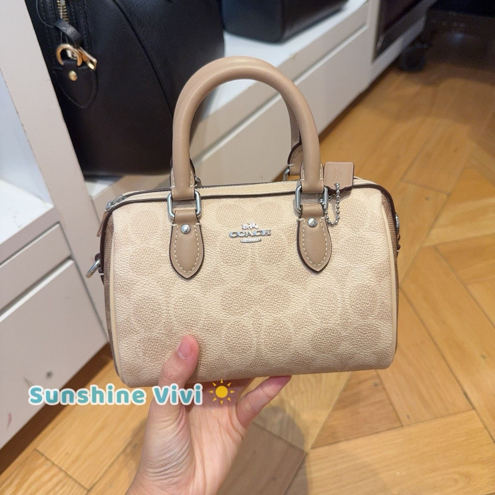 Coach NWT COACH Mini Rowan Crossbody Bag CW330 Silver/Sand/Taupe Size ONE SIZE - 1 Thumbnail