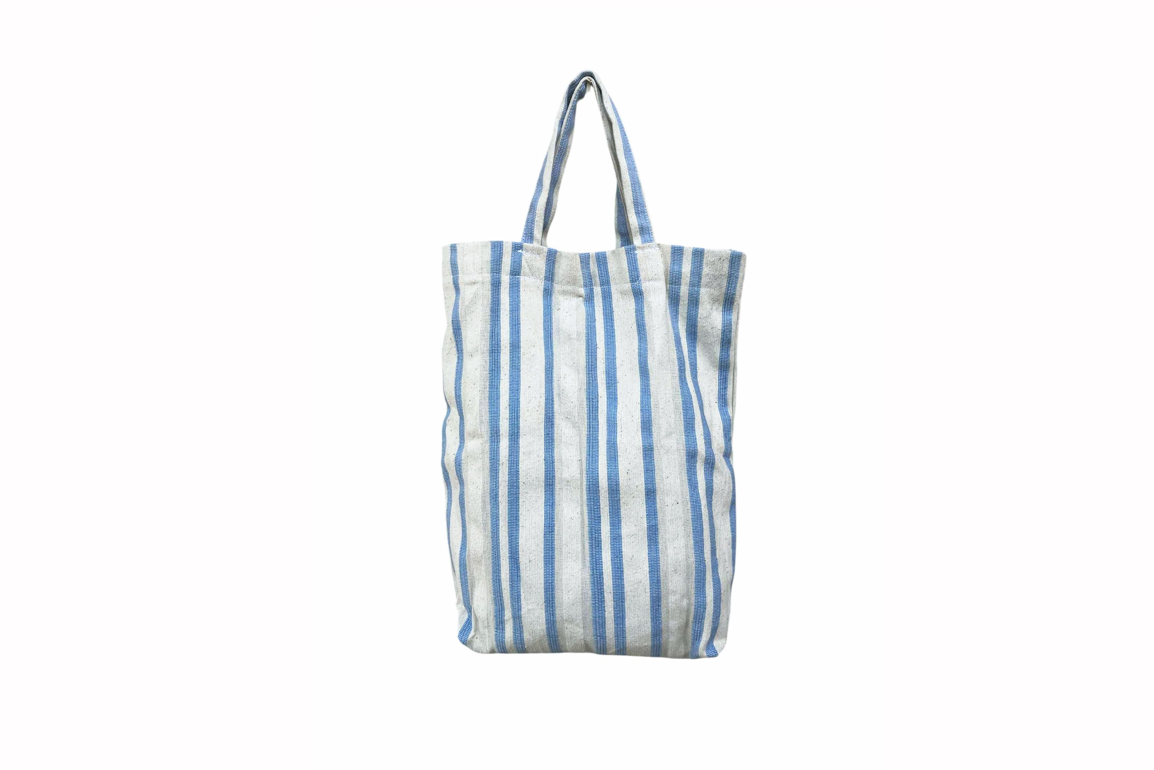 Vintage Vintage Handmade woven vertical striped Top Handle large Bag Size ONE SIZE - 1 Thumbnail