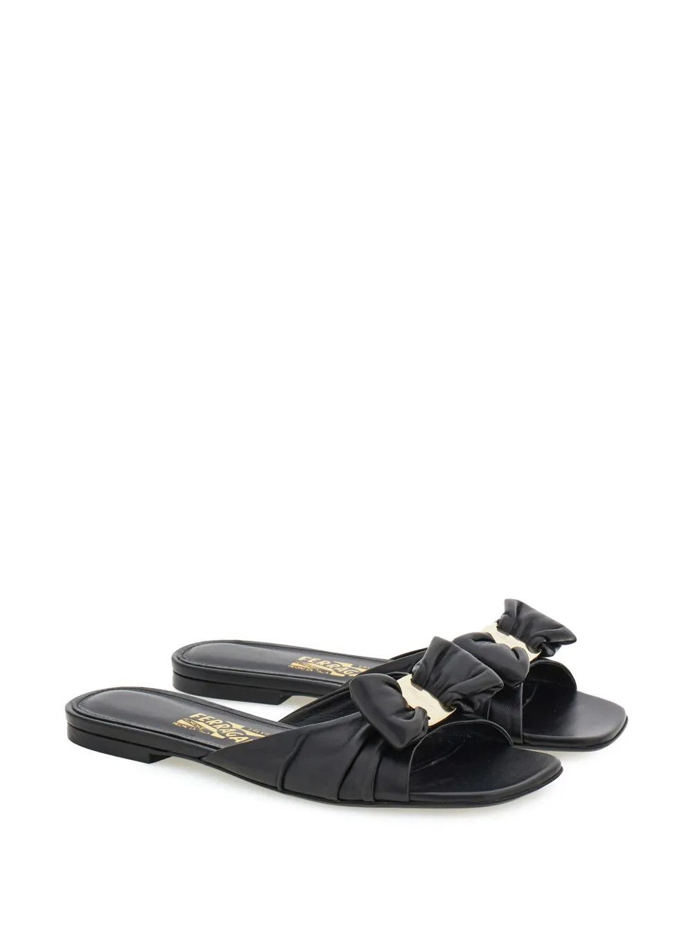 Salvatore Ferragamo o1y0426 Flats in Black Size US 5.5 / IT 35.5 - 2 Thumbnail
