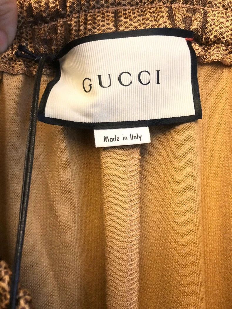 Gucci Gucci Size XS Brown full logo embroidered trousers sweatpa Size US 29 - 3 Thumbnail