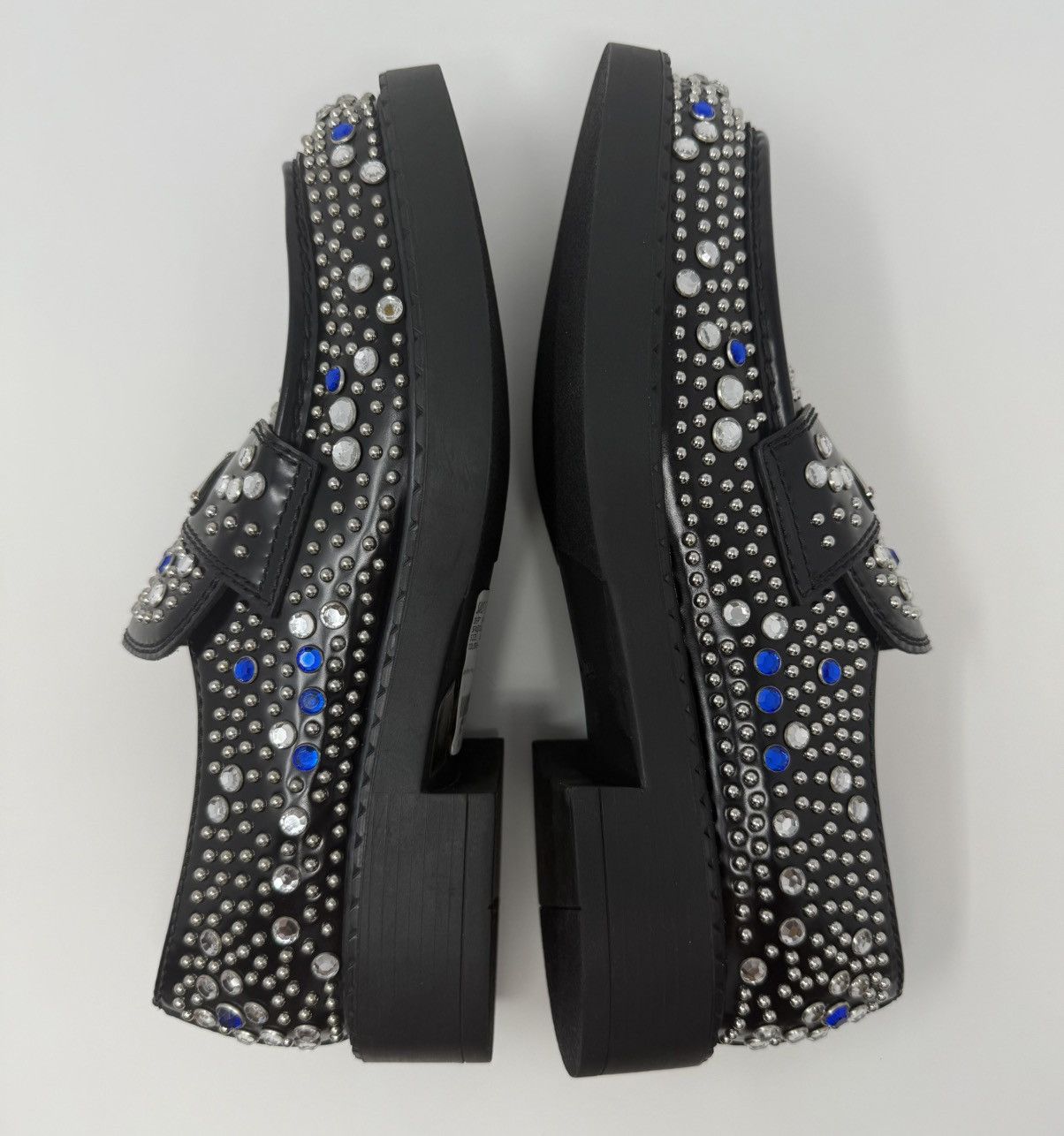 Prada Prada Rhinestone Embellished Leather Loafer Size US 10.5 / EU 43-44 - 3 Thumbnail