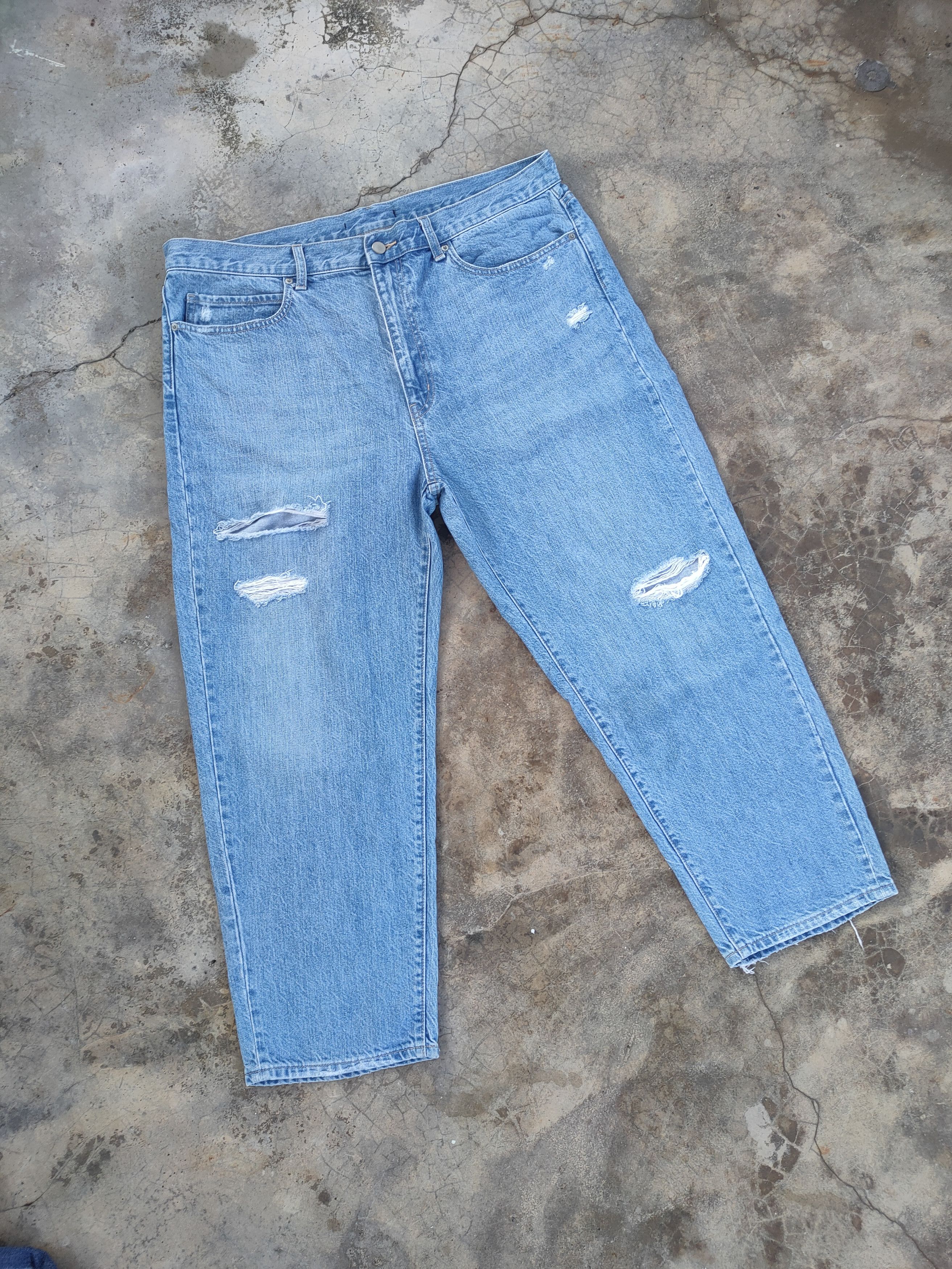 Japanese Brand × Jean × StraightFaded W38 VINTAGE JAPANESE FADED DISTRESSED DENIM JEAN PANTS Size US 38 / EU 54 - 2 Thumbnail