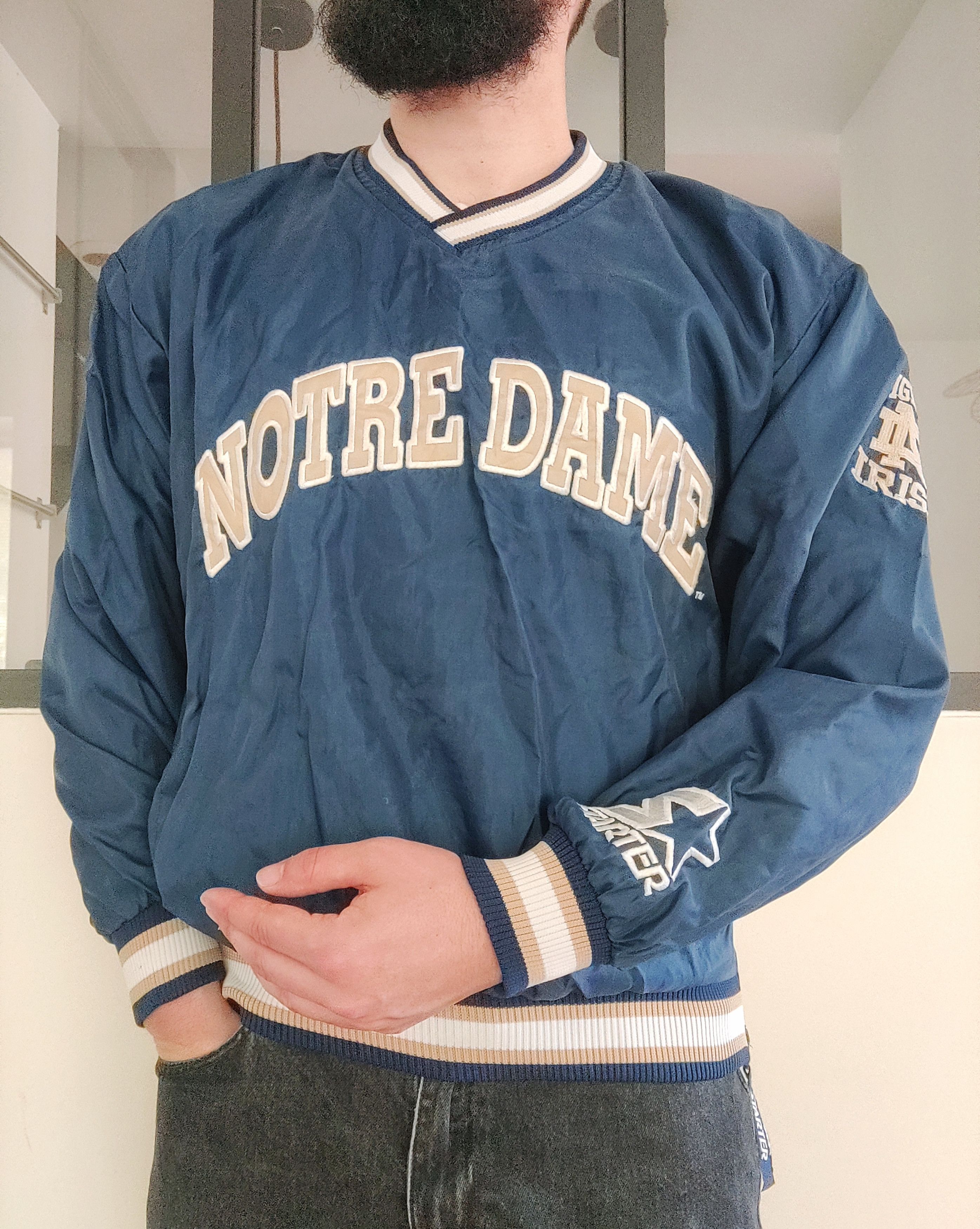 Starter Starter Notre Dame Fighting Irish 90s Pullover Jacket S Size US S / EU 44-46 / 1 - 2 Thumbnail