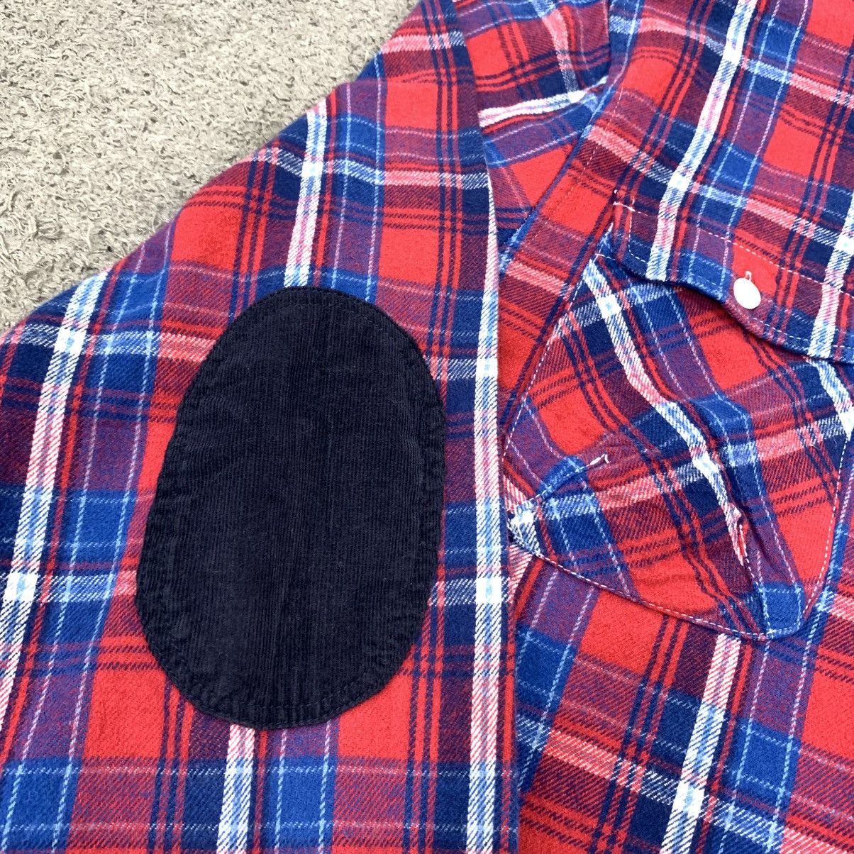 Beams Japan BEAMS Japan elbow patches flannel shirt Size US L / EU 52-54 / 3 - 5 Thumbnail