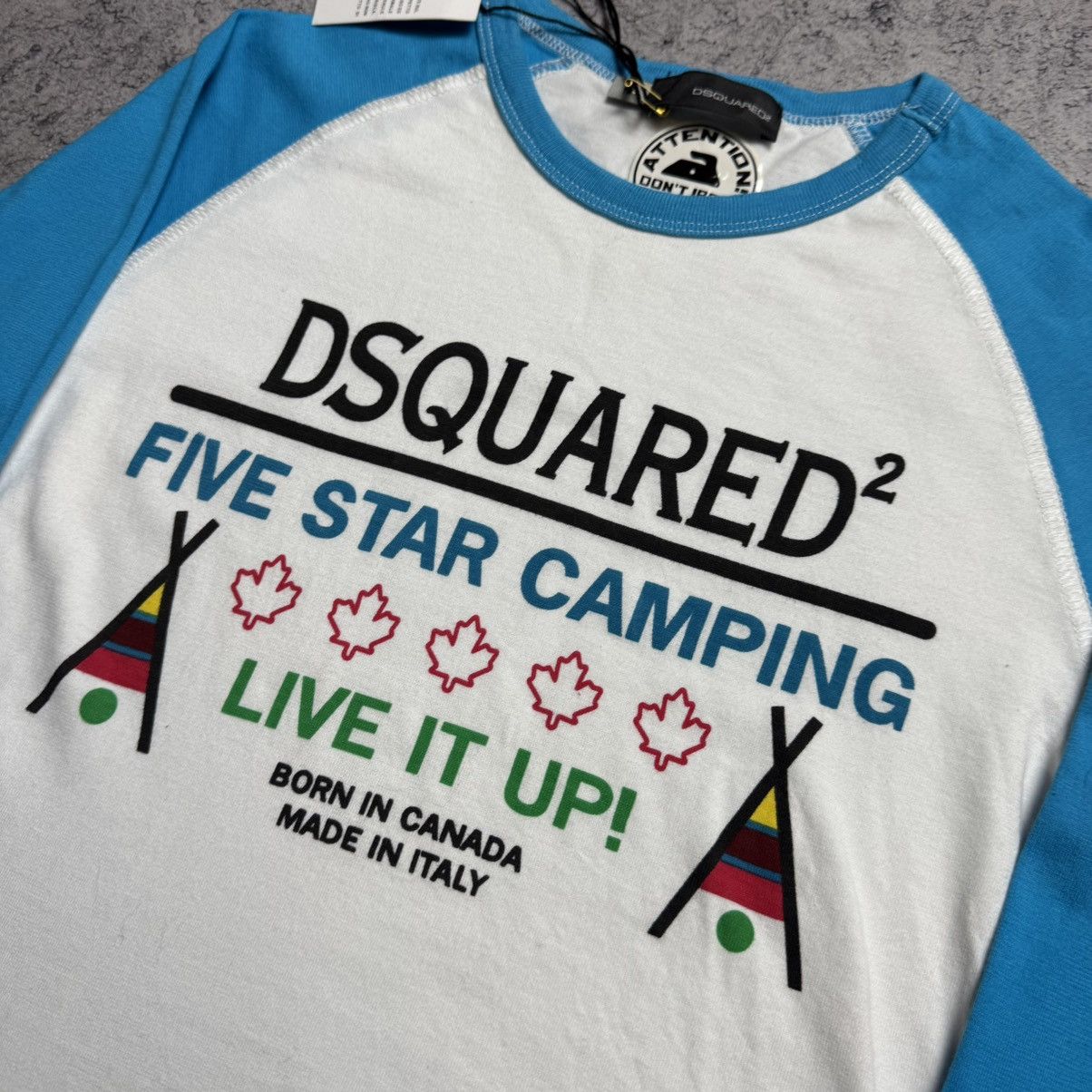 Dsquared2 NEW Dsquared2 Five Star Camping Long Sleeve T Shirt Size M / US 6-8 / IT 42-44 - 2 Thumbnail