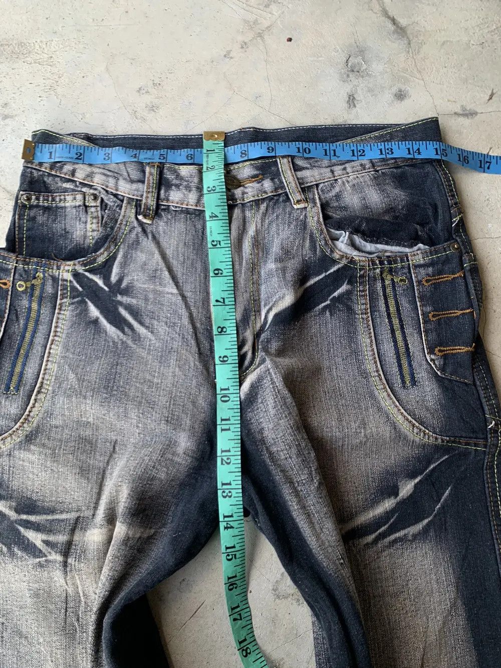 Le Grande Bleu (L.G.B.) Baggy TARWLAN nice faded style. Size US 30 / EU 46 - 6 Thumbnail