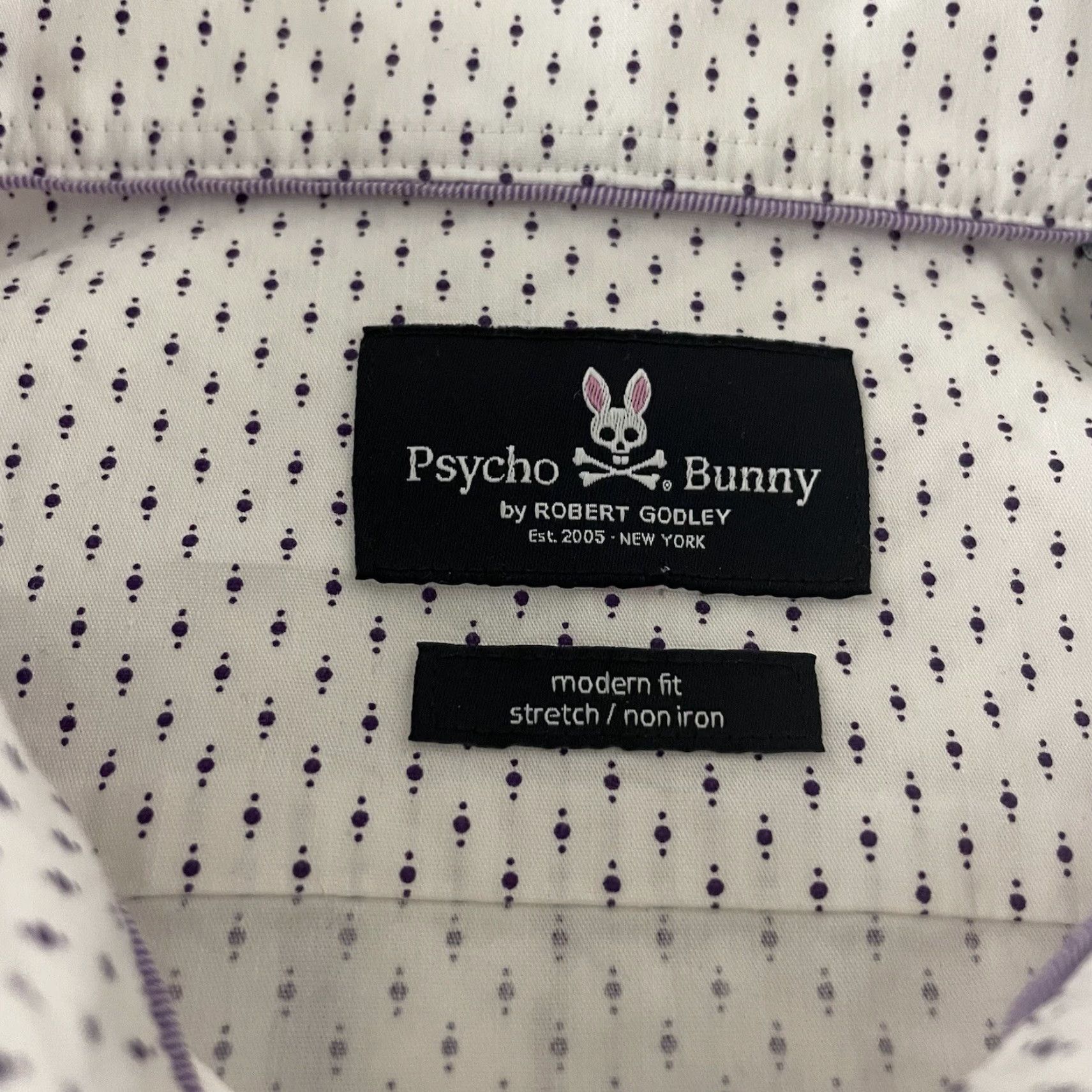 Psycho Bunny Psycho Bunny Long Sleeve Button-Up Shirt Men's Multicolor Print 15.5 Regular Size 32/33 XS? Size US L / EU 52-54 / 3 - 3 Thumbnail