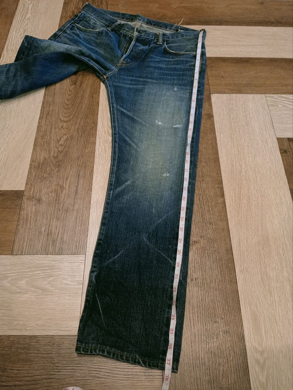 KURO JAPANESE KURO DIAMANTE SELVEDGE CROPPED JEANS Size US 33 - 16 Thumbnail