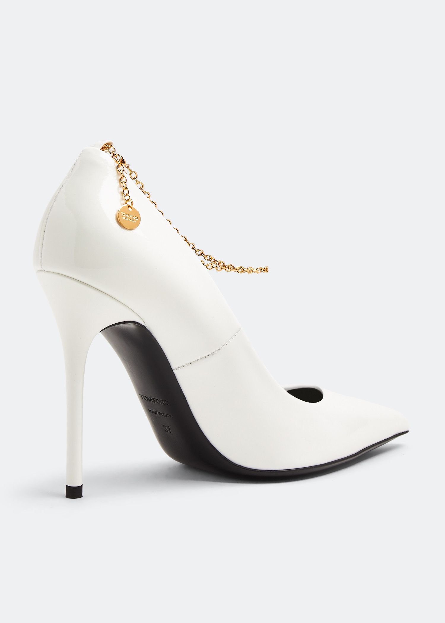 Tom Ford o1w1db11224 W3320 Anklet Leather Pumps in White Size US 9 / IT 39 - 4 Thumbnail