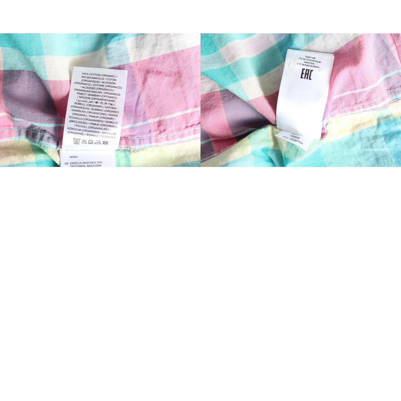 Gant GANT Regular Untucked Shirt Men 2XL Short Sleeve Check VR4025 Size US XXL / EU 58 / 5 - 8 Thumbnail