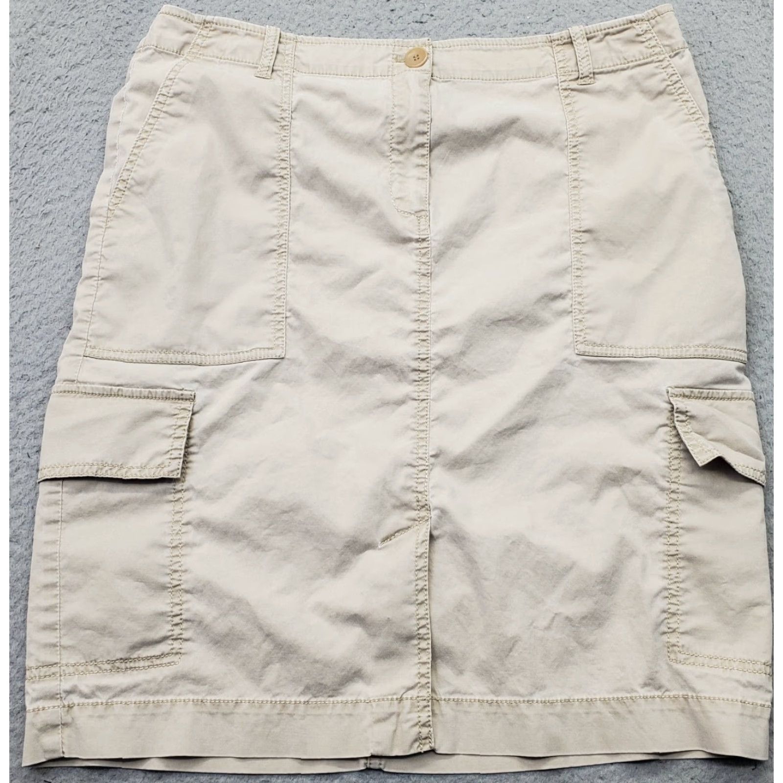 Eileen Fisher Eileen Fisher Pencil Skirt Womens Size M Brown Cargo Pocket Streetwear Vented Short Skirt Mens Womens Size 32" / US 10 / IT 46 - 2 Thumbnail