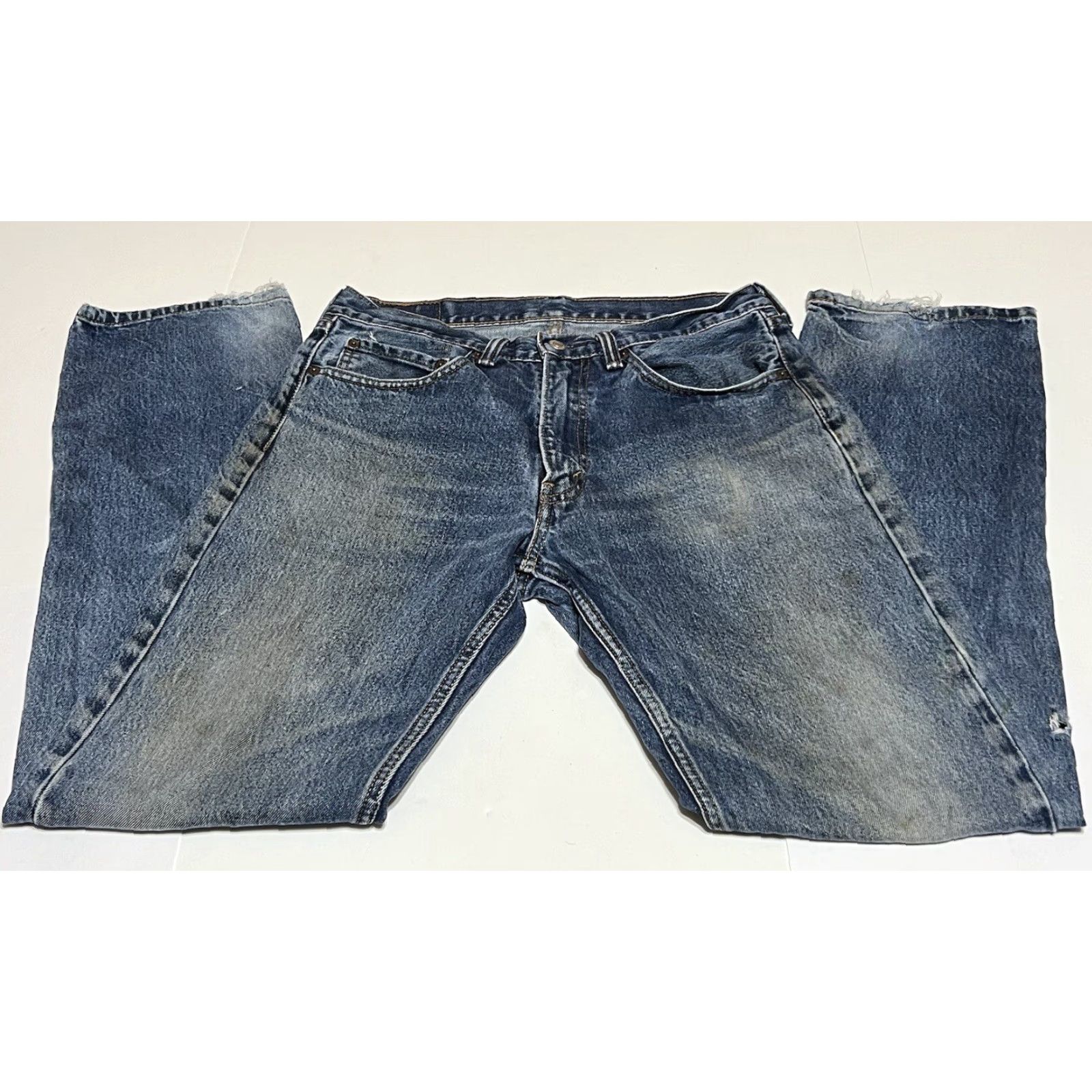 Levi's Levi's 505 Jeans Regular Distressed 34x32 34x34 5-Pocket Denim Blue Mens Casual Vintage? Size US 34 / EU 50 - 2 Thumbnail
