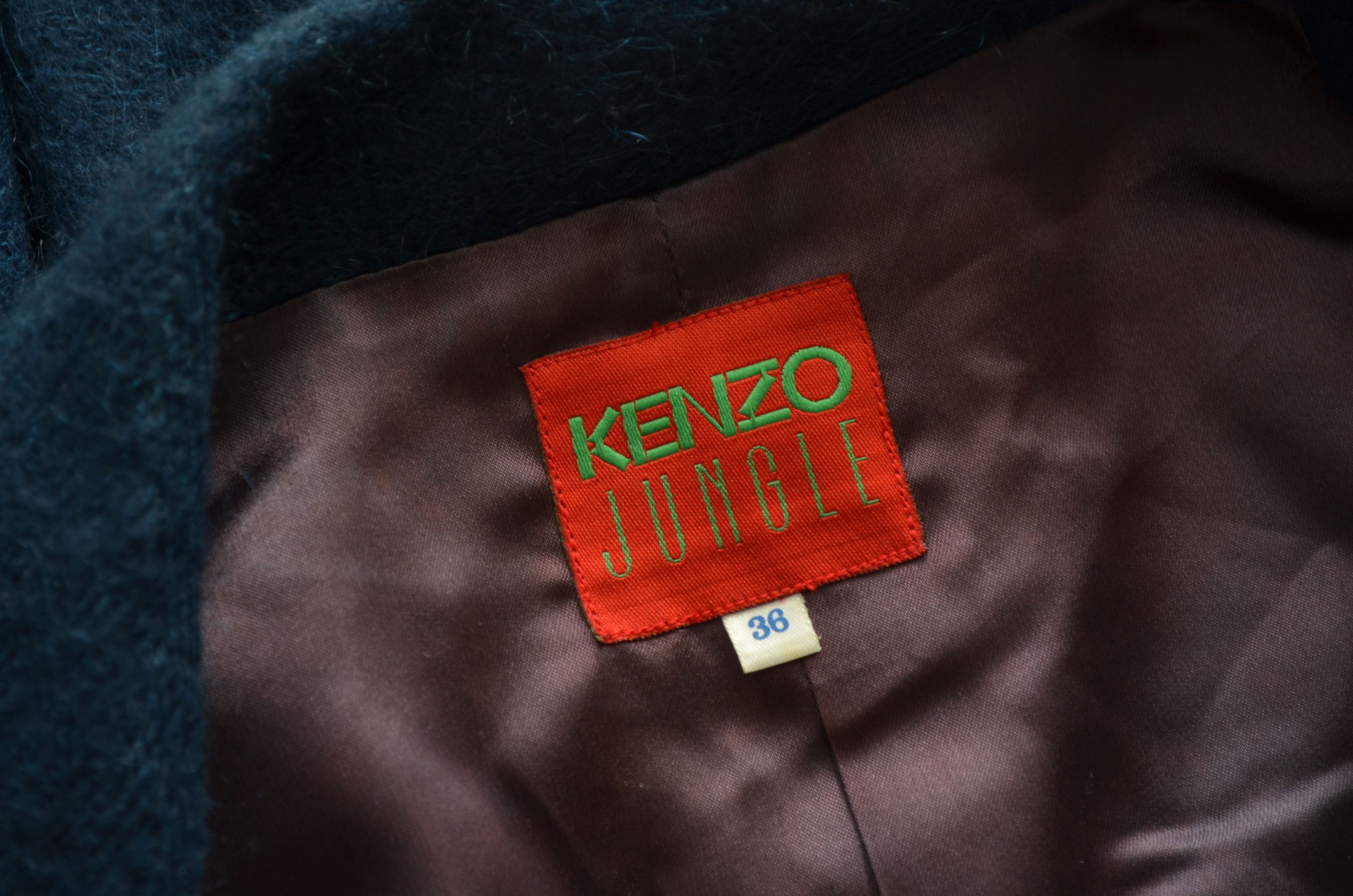Kenzo Kenzo Jungle Navy Mohair Blend Blazer Jacket Size FR36 / XS Size XS / US 0-2 / IT 36-38 - 9 Thumbnail
