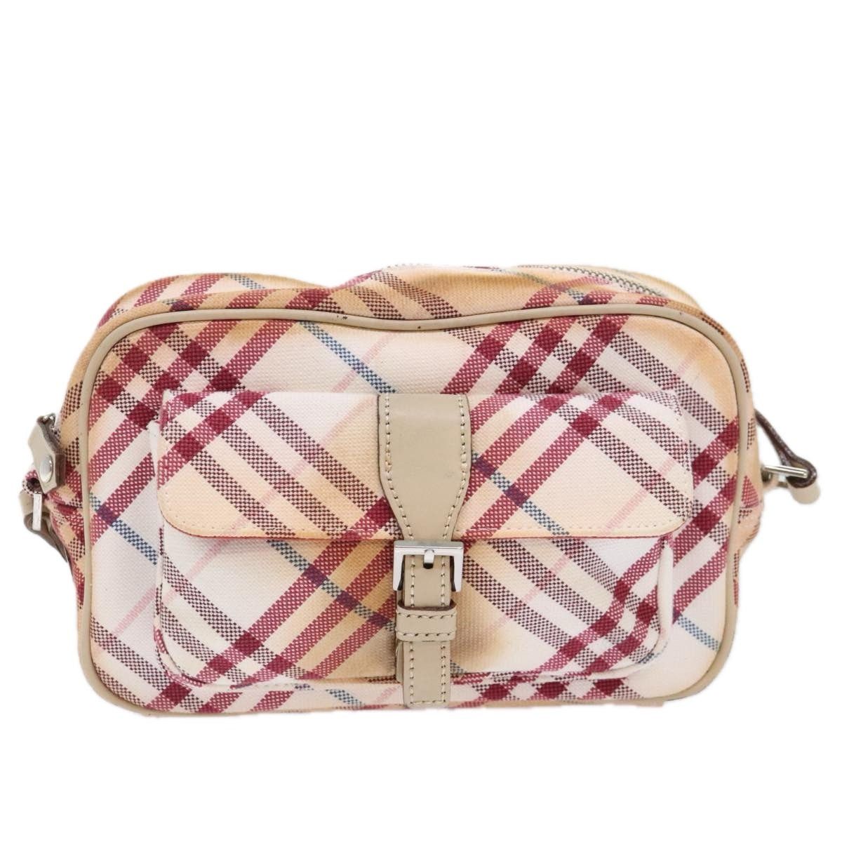 Burberry Burberry Nova Check Blue Label Shoulder Bag Canvas White Red Size ONE SIZE - 13 Thumbnail