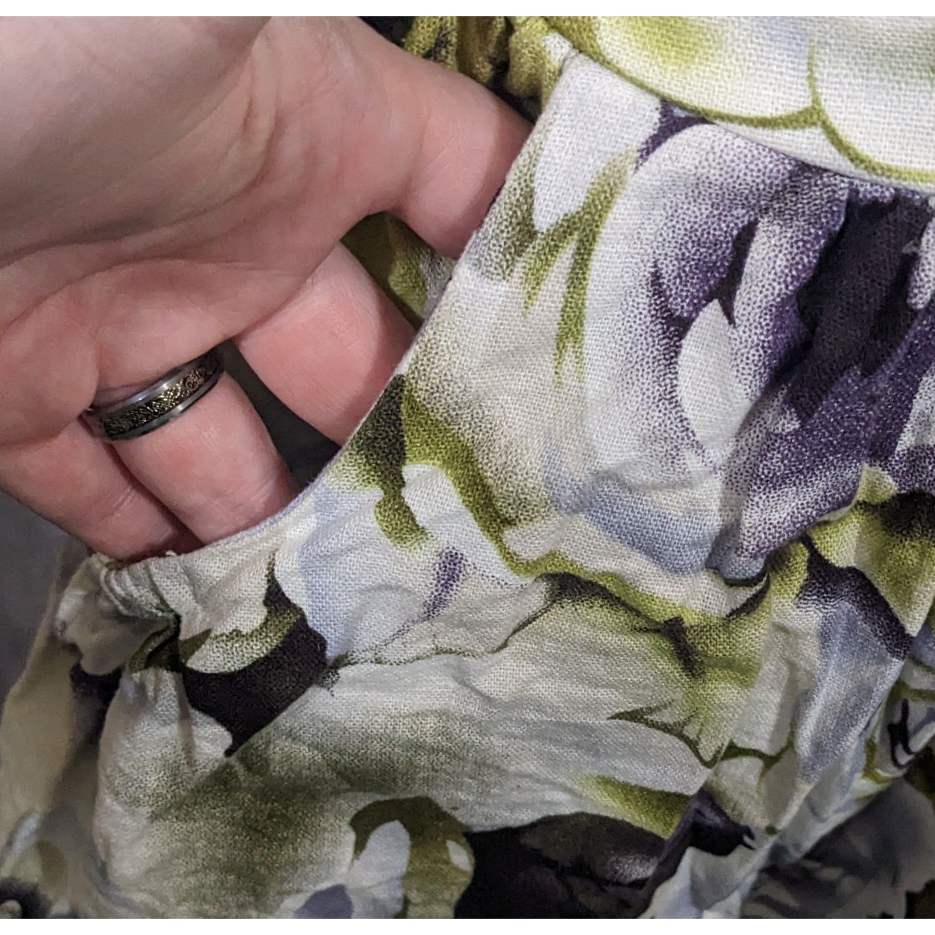 Other M Butterfly Cottagecore White And Green Floral Skirt Size 27" / US 4 / IT 40 - 3 Thumbnail