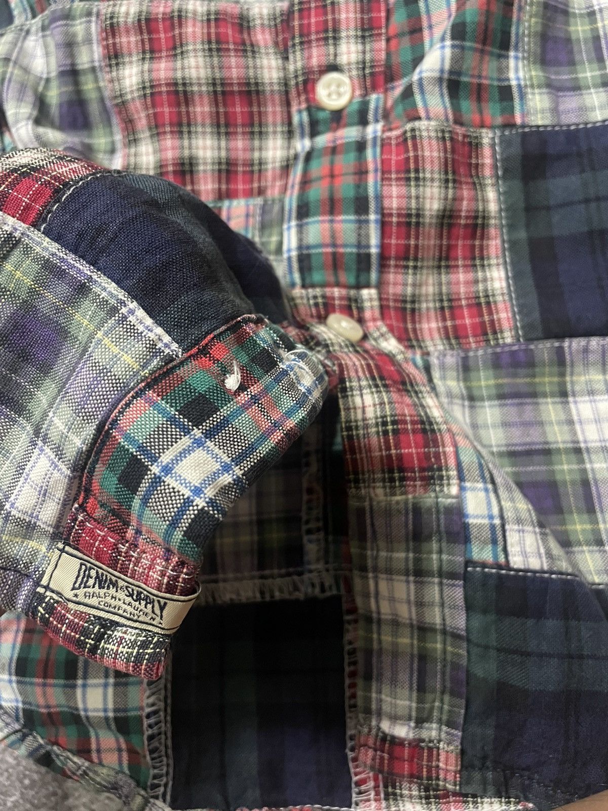 Denim & Supply Ralph Lauren Vintage Denim & Supply Ralph Lauren Patchwork Shirt Size US L / EU 52-54 / 3 - 6 Thumbnail