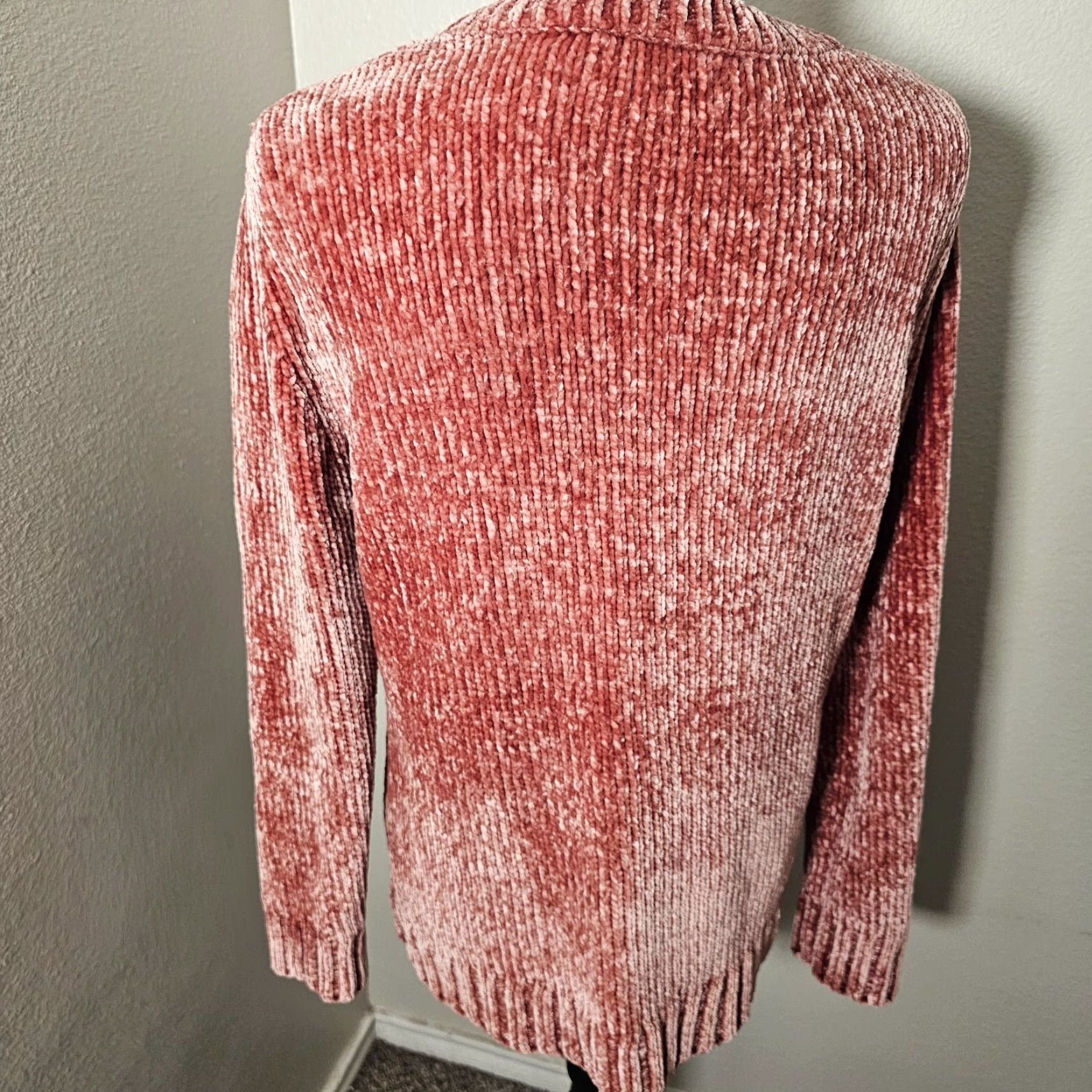Orvis Orvis Women's Mauve Dusty Pink Crew Neck Long Sleeve Chenille Sweater M - 100% Polyester Knit Pullover Size M / US 6-8 / IT 42-44 - 3 Thumbnail