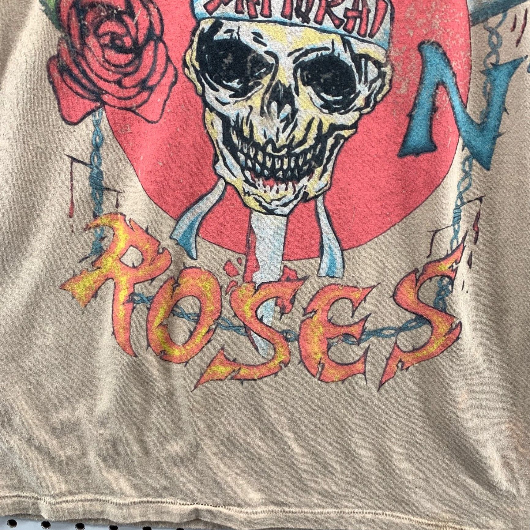 Logo 7 Guns N' Roses Skull Logo Brown Short Sleeve T-Shirt Adult XS Size US XS / EU 42 / 0 - 7 Thumbnail