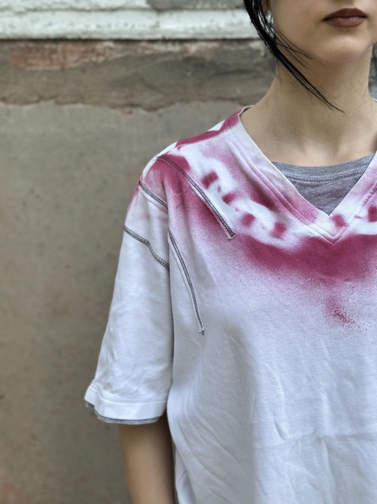 If Six Was Nine VTG Urban Spirit V Neck T-shirts Size L Custom Hand Made Y2K Size US L / EU 52-54 / 3 - 6 Thumbnail