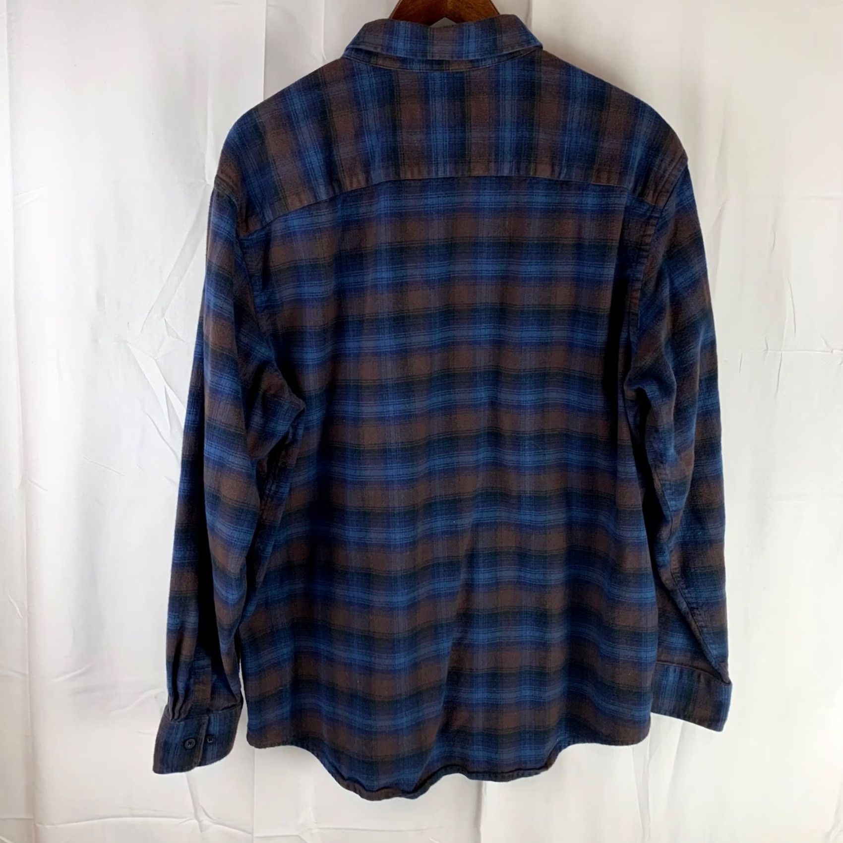 Pendleton Pendleton Mason Button Down Shirt Mens XL Blue Brown Plaid Cotton Flannel Size US XL / EU 56 / 4 - 7 Thumbnail