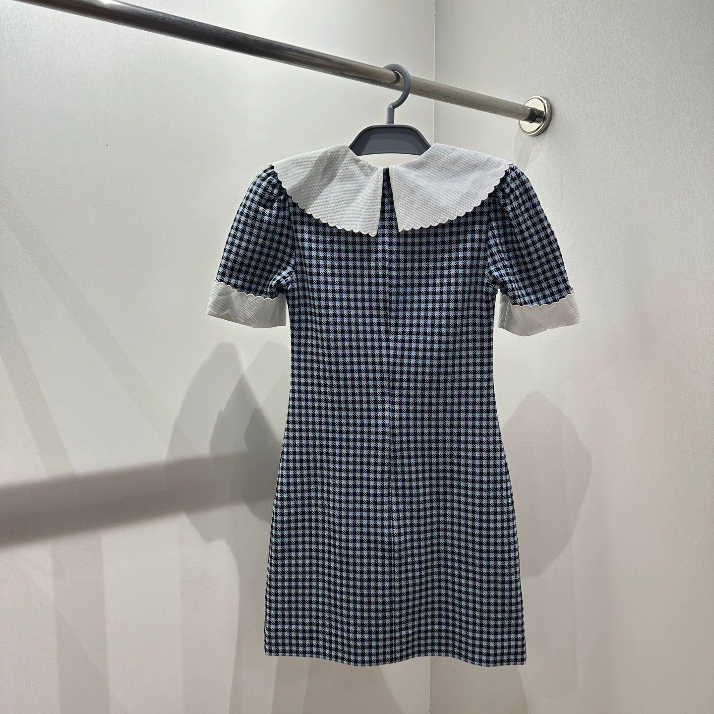 Miu Miu MIU MIU Gingham Peter Pan Collar Short Sleeve XS Dress Size XXS / US 00 / IT 34 - 2 Thumbnail