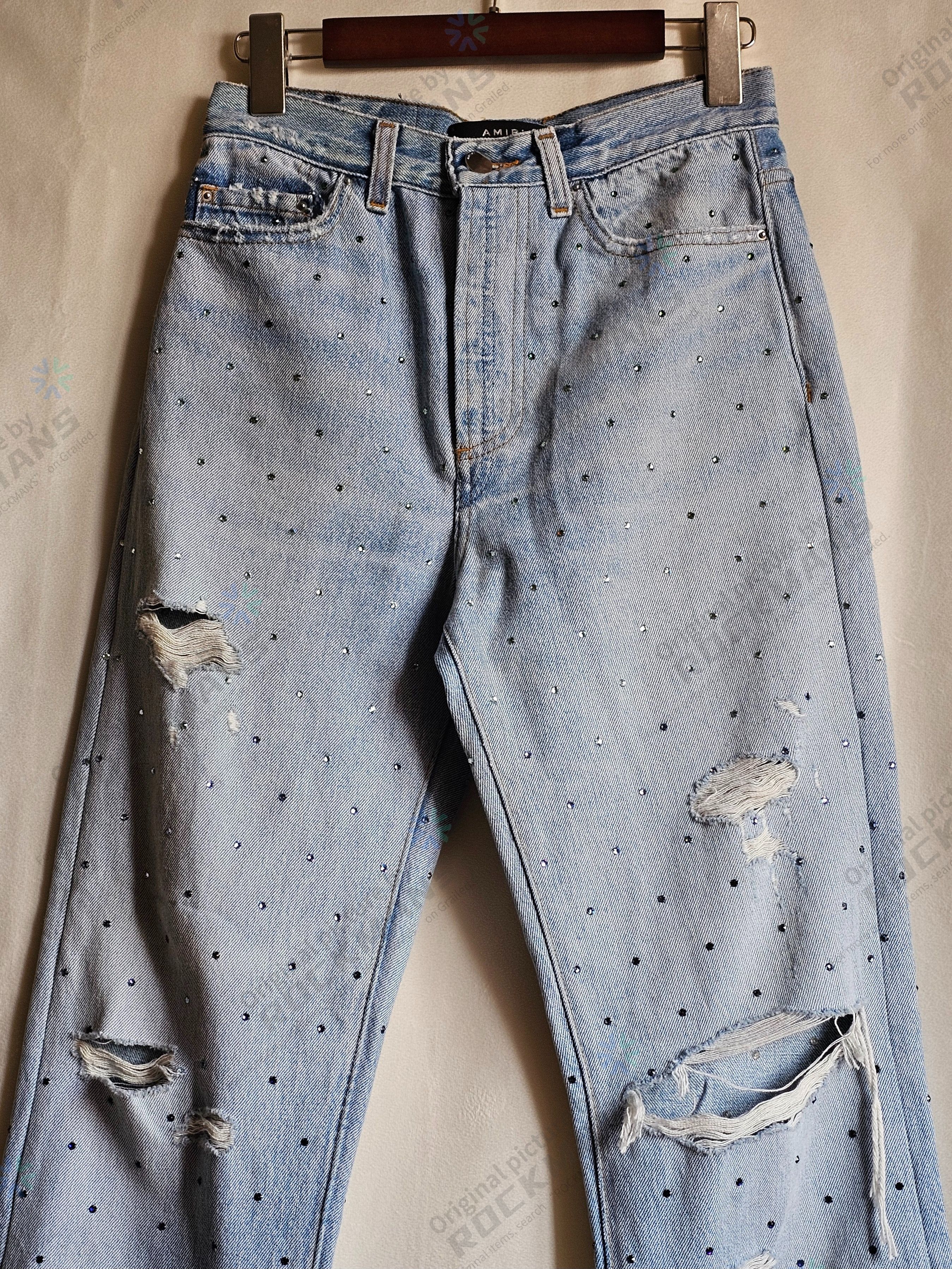 Amiri AMIRI Gradient Crystal Recon Jeans Size 25 $1890 Size 25" / US 0 / IT 36 - 3 Thumbnail