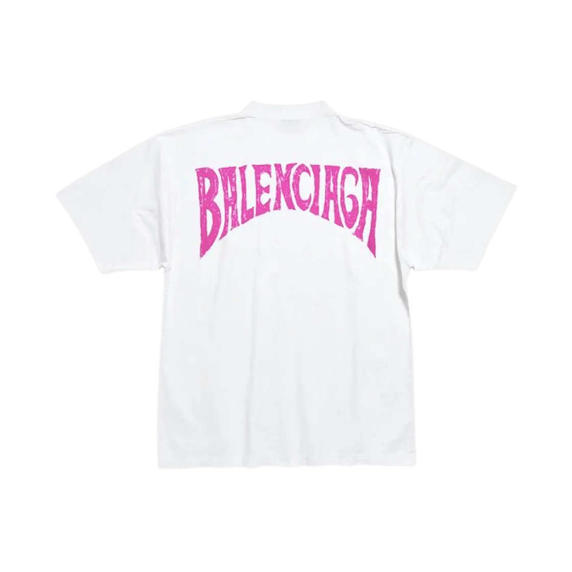 Balenciaga o1w1db10126 Hand Drawn T-Shirt Medium Fit in White Size US XXS / EU 40 - 1 Thumbnail