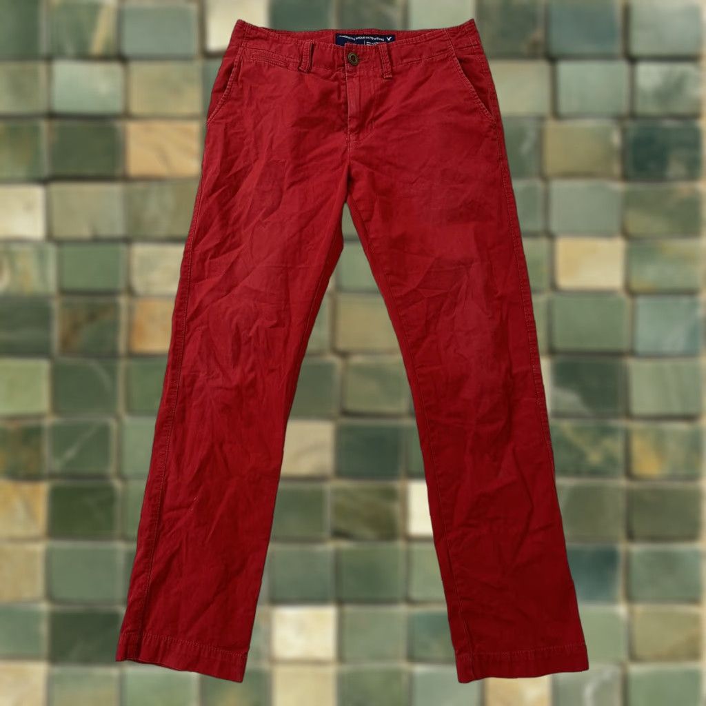 American Eagle Outfitters American Eagle Outfitters Pants Red Slim Straight Cotton 30 Inseam 32 Chino 5-Pocket Men’s Regular Size 30 Contemporary Modern Vintage No N/A Size US 30 / EU 46 - 1 Thumbnail