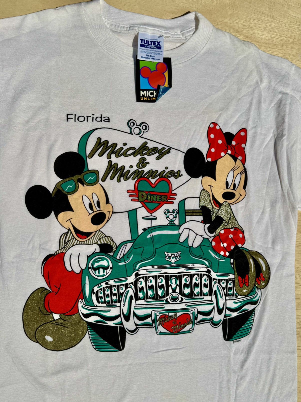 Disney × Mickey Mouse × Vintage Vintage Disney Mickey Minnie AOP T-Shirt (New With Tags) Size US M / EU 48-50 / 2 - 7 Thumbnail