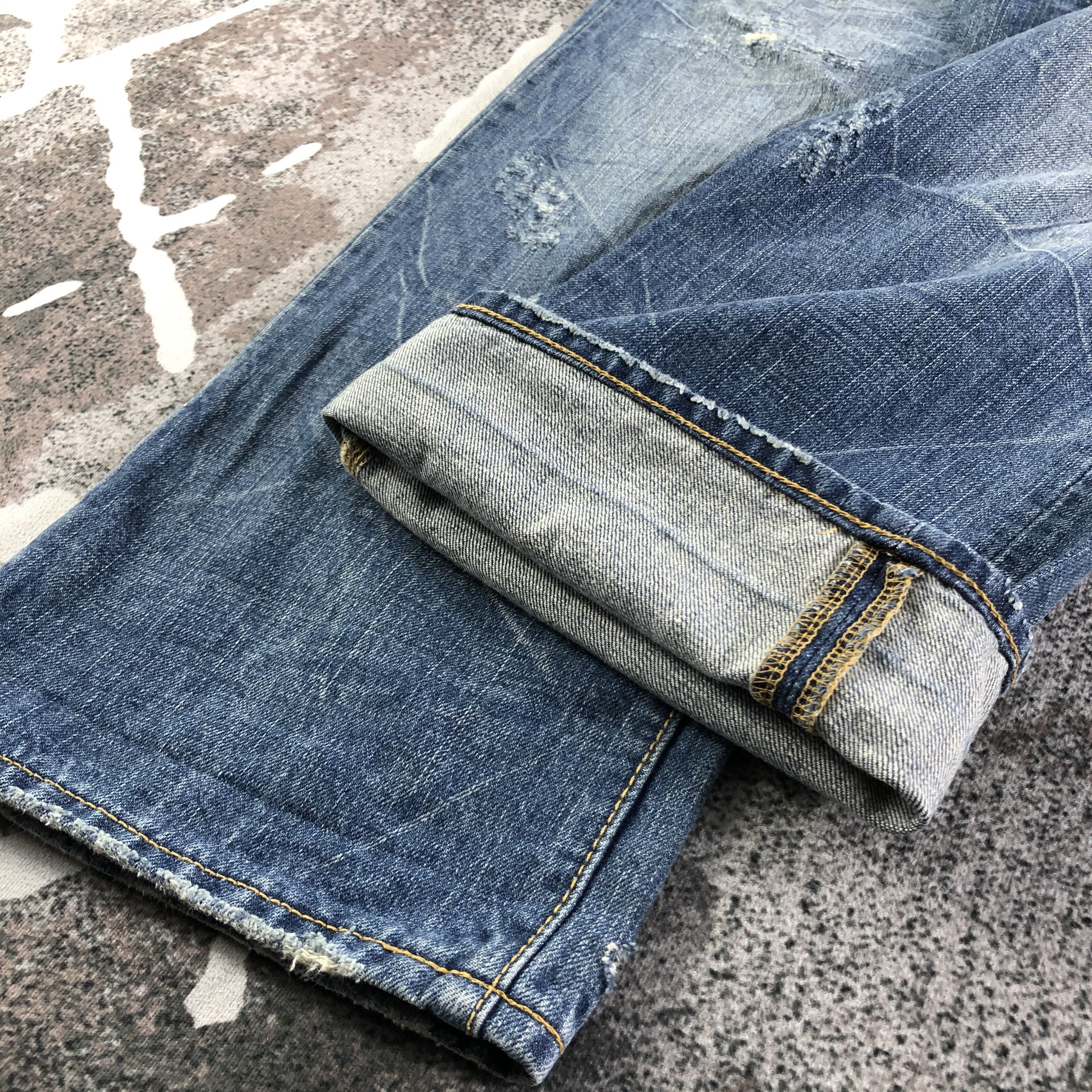 Japanese Brand Co&Lu Jeans Ripped Denim KJ2368 Size US 26 / EU 42 - 7 Thumbnail