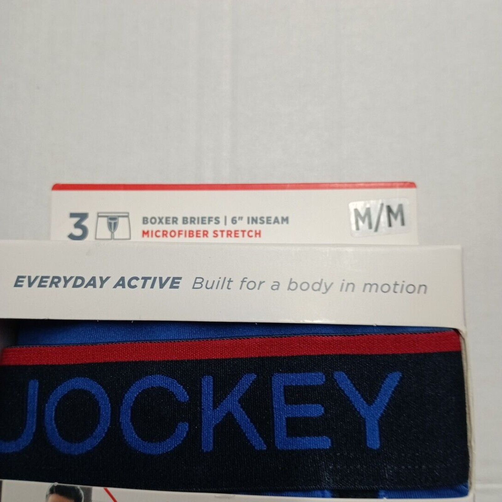 Jockey Jockey Essentials Men's Zero Pouch Boxer Brief 6" Ins 3 Pack Size 32 - 2 Thumbnail