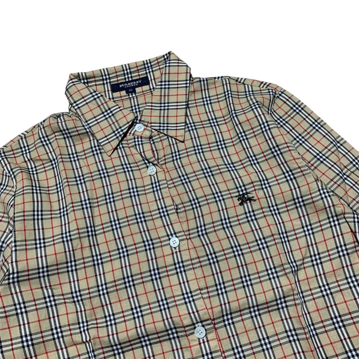 Burberry Burberry Nova Check Beige Button Up Shirt Size XS / US 0-2 / IT 36-38 - 2 Thumbnail