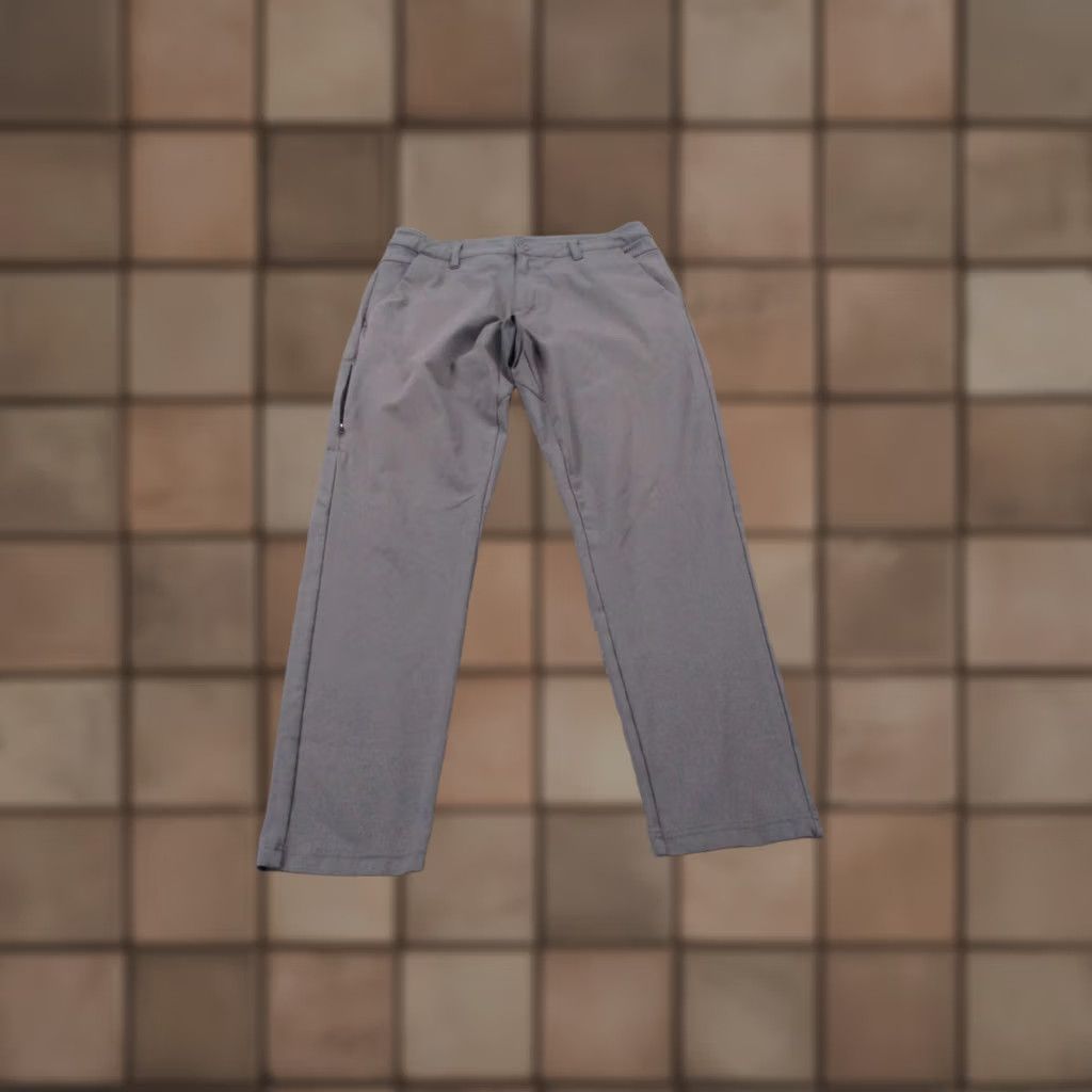 Vintage BYLT Pants Mens 34 Gray Chino Everyday Business Dress Casual 34" Inseam Flat Front Nylon Spandex Viscose Knit Pocket Logo Preppy Style Size US 34 / EU 50 - 1 Thumbnail