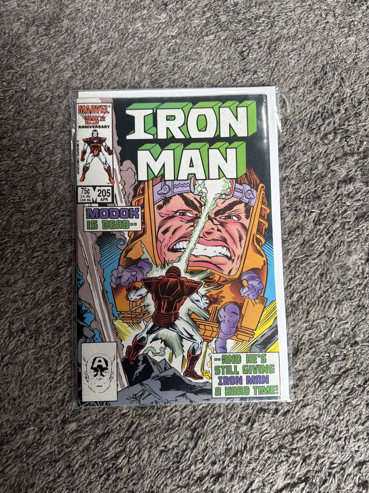 Marvel Comics 1986 Marvel Comics Iron Man Vol. 1 #205 Comic Book Size ONE SIZE - 1 Thumbnail