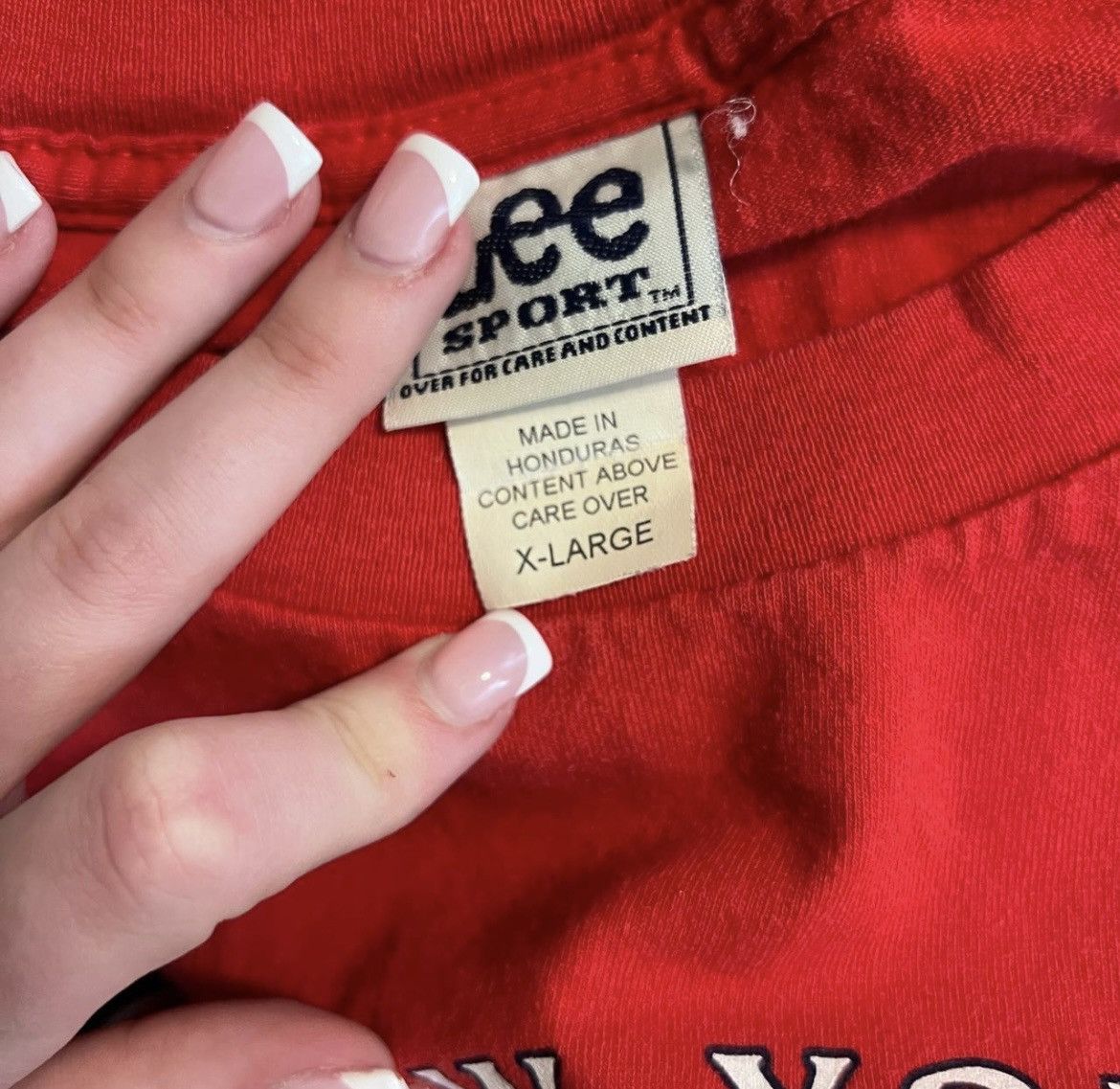 Lee Vintage Lee Sport Red Yankees T Shirt Size US XL / EU 56 / 4 - 3 Thumbnail