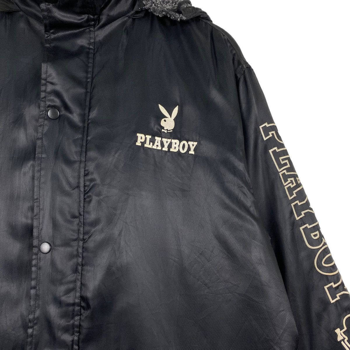 Japanese Brand × Playboy Playboy Long Coach Jacket Hoodies Size XL Size US XL / EU 56 / 4 - 7 Thumbnail