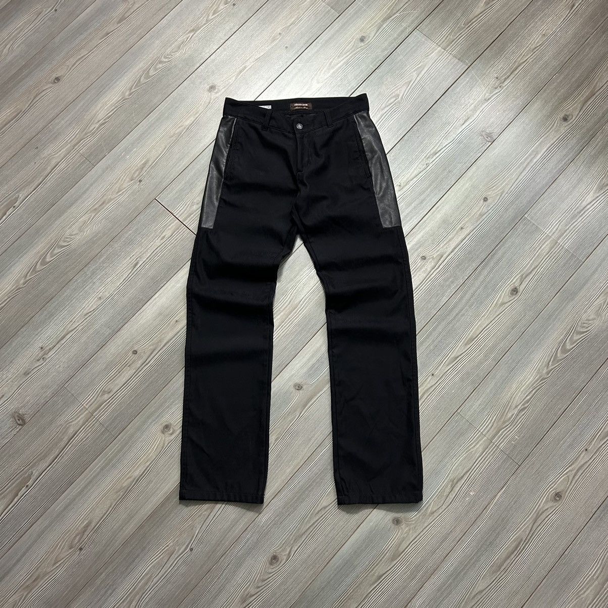 Roberto Cavalli Vintage Roberto Cavalli Leather Trim Trousers Size US 31 - 3 Thumbnail