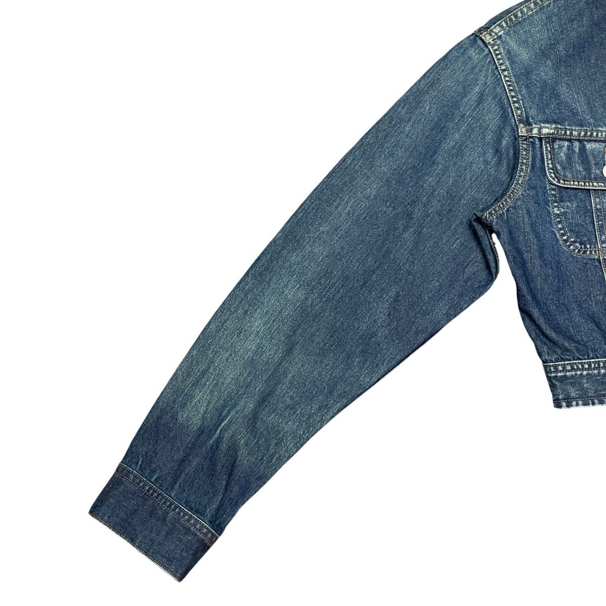 Ralph Lauren Vintage 90s Ralph Lauren Boxy Cropped Trucker Denim Jacket Size M / US 6-8 / IT 42-44 - 8 Thumbnail