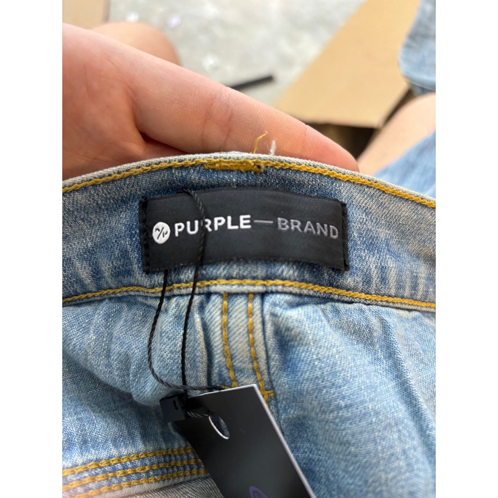 Purple Brand Purple Jeans Light Wash Blue 36 Used Size US 36 / EU 52 - 3 Thumbnail