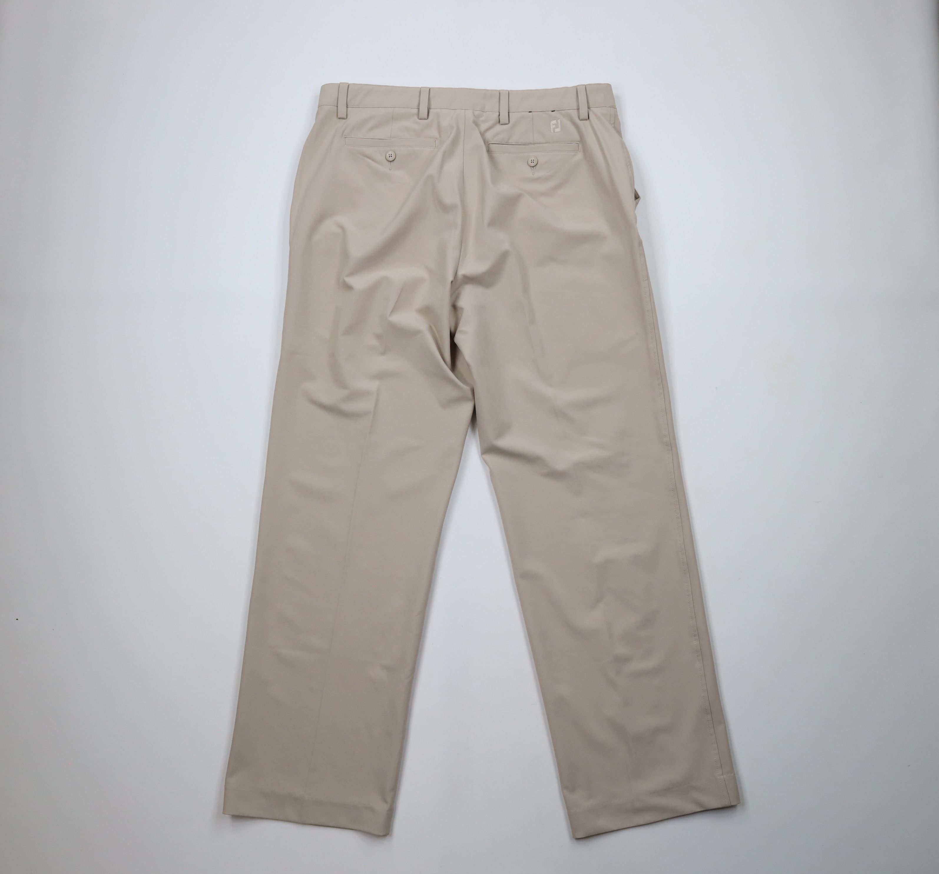 Footjoy × Vintage FootJoy Wide Leg Stretch Golf Golfing Chino Pants Beige Size US 35 - 8 Thumbnail