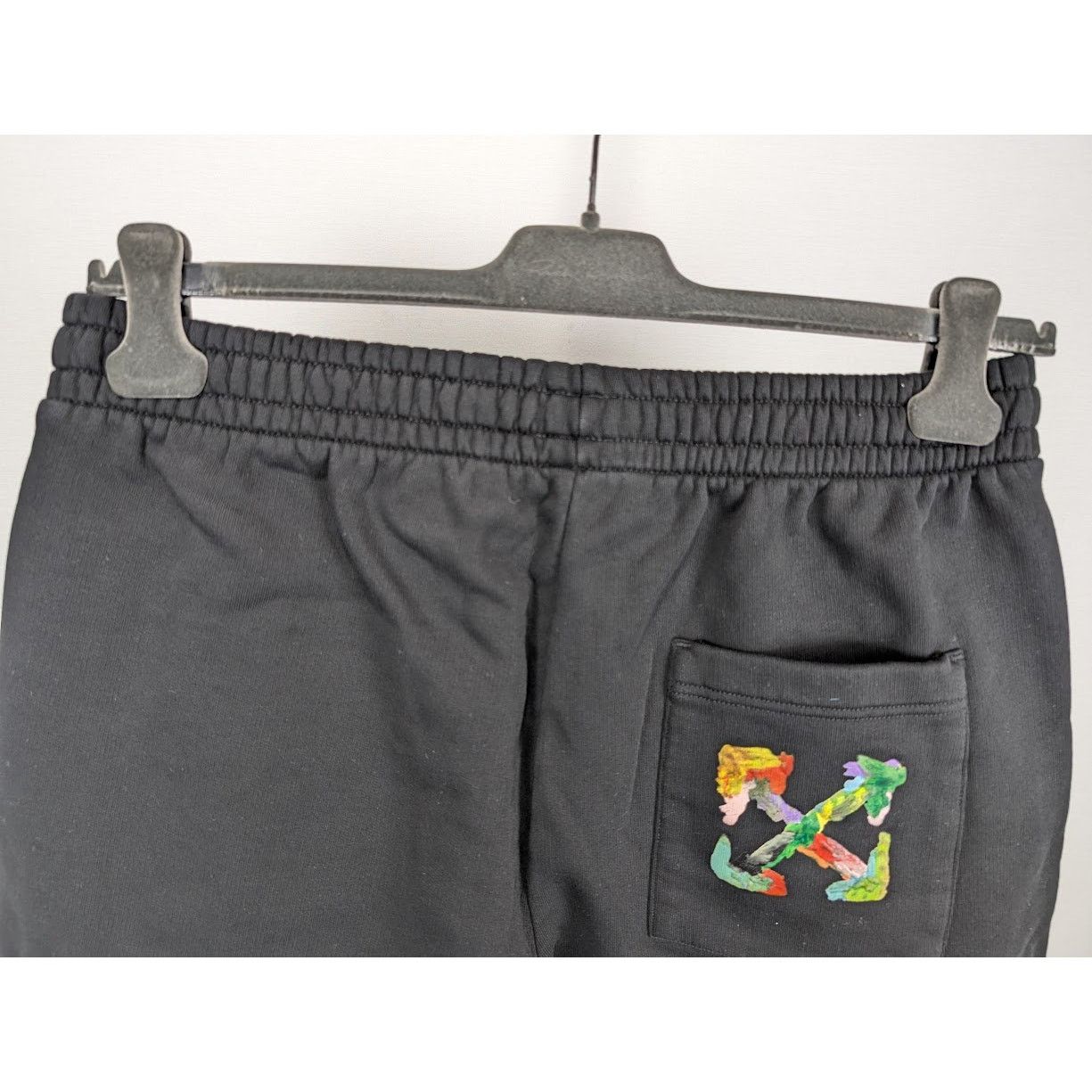 Off-White o1rshd1 Brush Arr Summer Sweatshort in Black/Multicolor Size US 36 / EU 52 - 14 Thumbnail