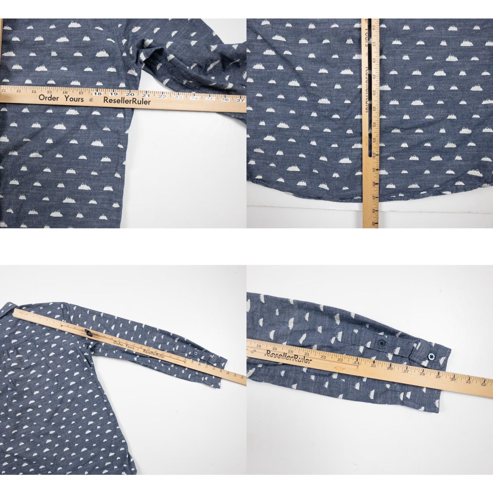 WeSC WeSC Shirt Mens Medium Blue Long Sleeve Button-Down Slim Fit Cotton Preppy Size US M / EU 48-50 / 2 - 8 Thumbnail