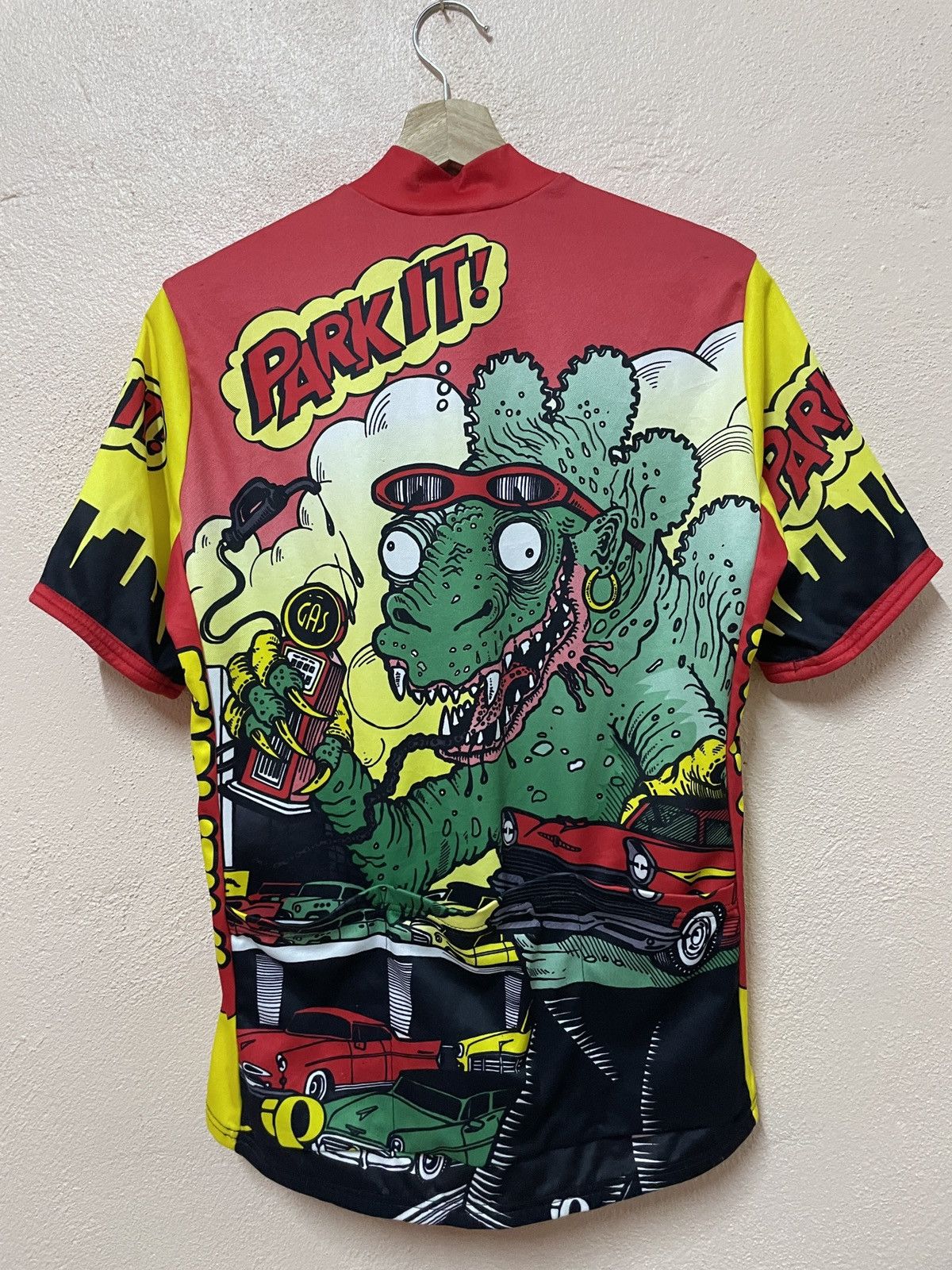 PEARL iZUMi Vintage Pearl Izumi Cycling Jersey Pop-Art Godzilla Slim-fit Size US M / EU 48-50 / 2 - 10 Thumbnail