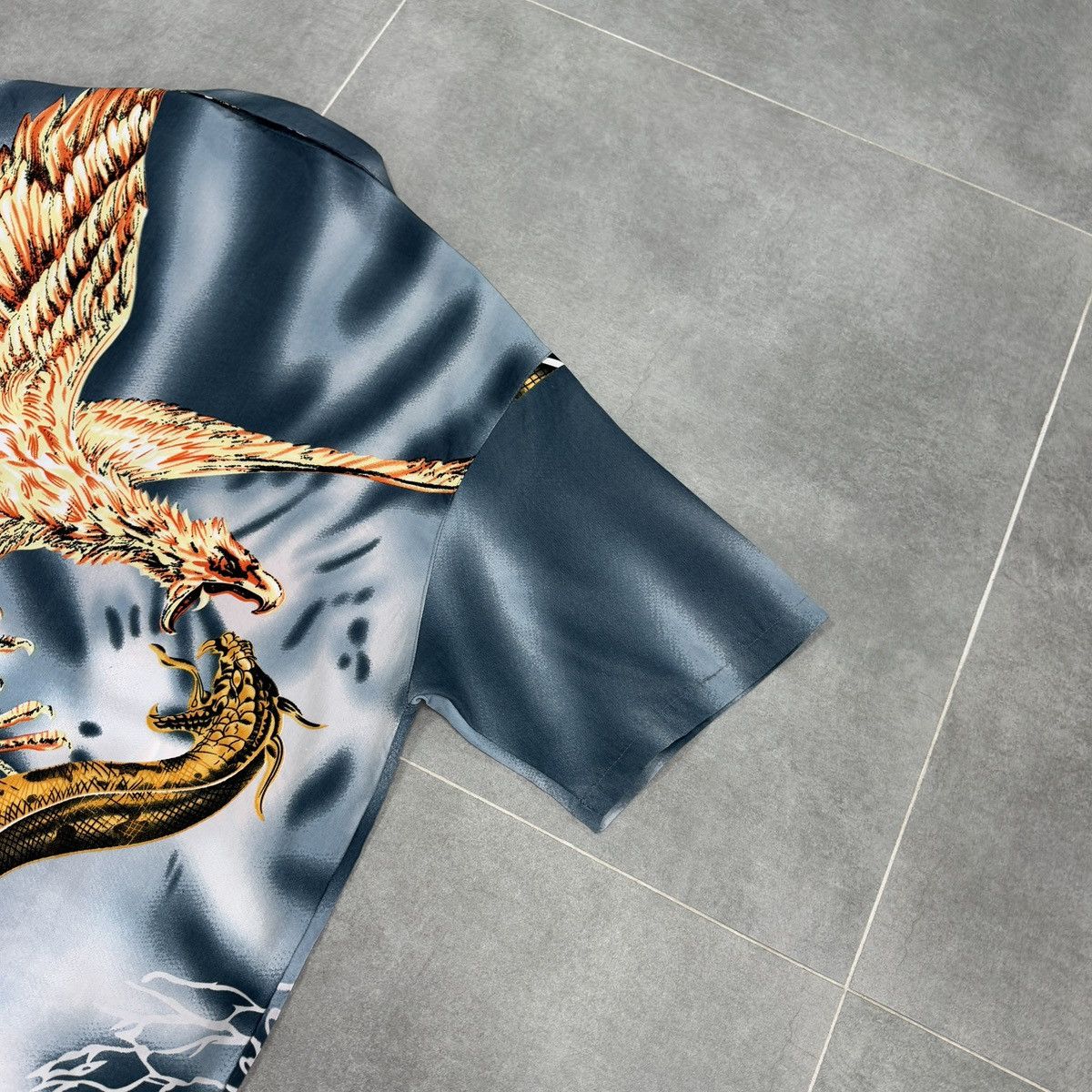 Japanese Brand × Vintage Guo Zhi Ting Dragon Eagle Aloha Hawaiian Button Shirt Size M Size US M / EU 48-50 / 2 - 18 Thumbnail