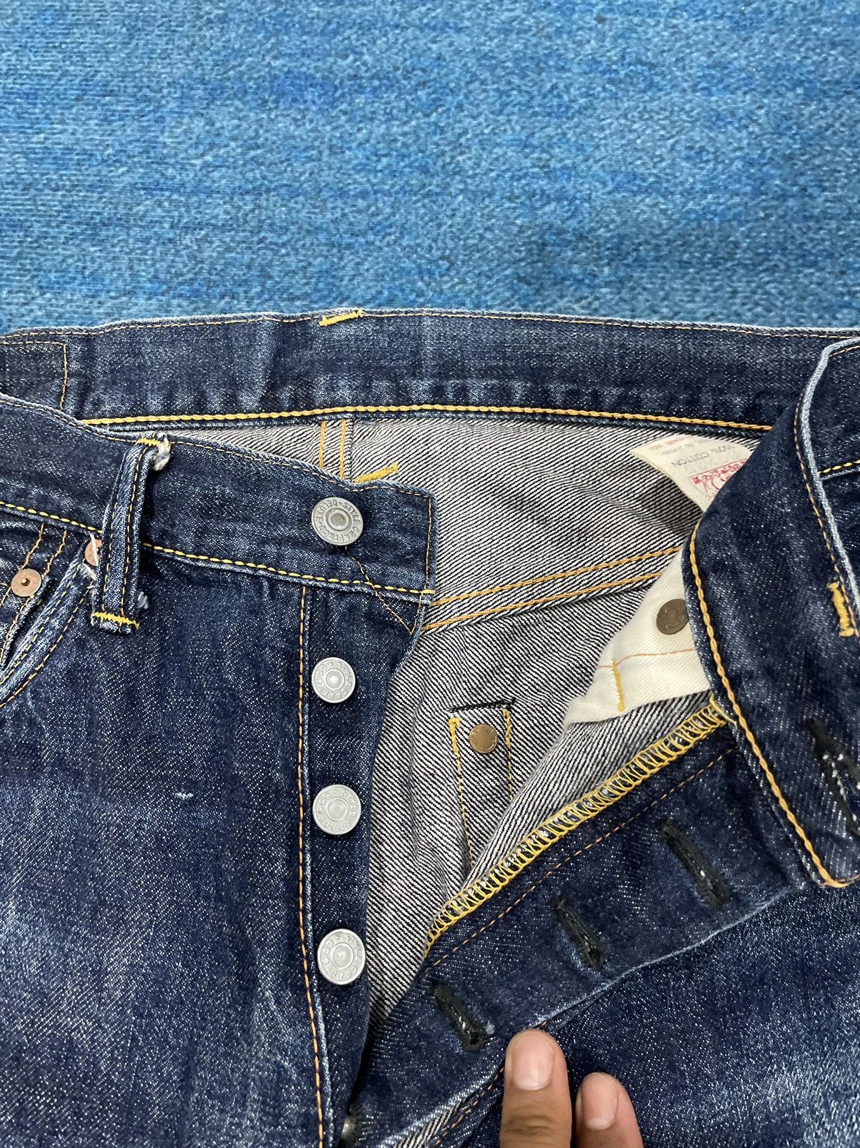 Evisu Vintage Evisu No.2 Selvedge Distressed Denim Pants Size US 29 - 10 Thumbnail