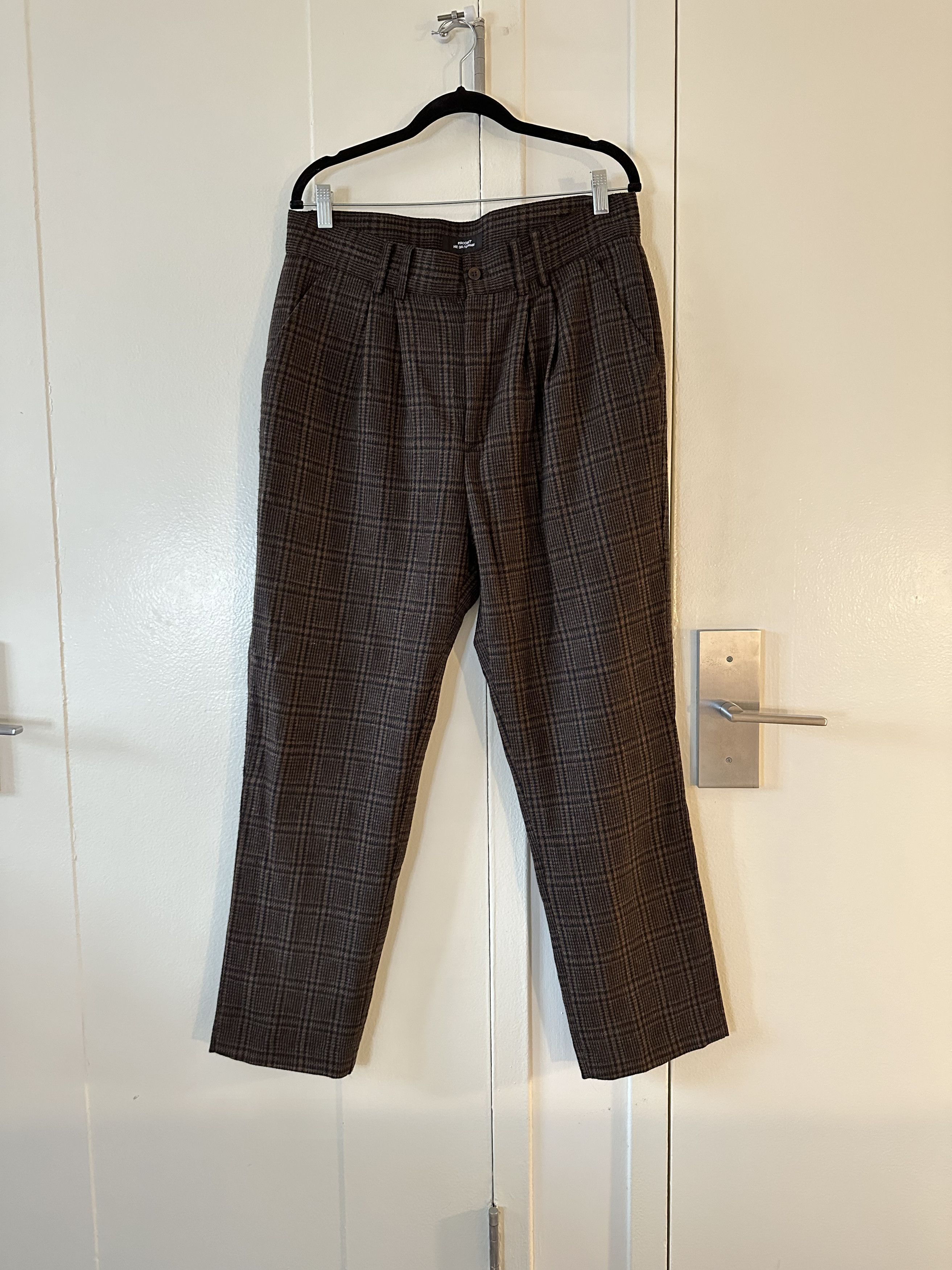 Gosha Rubchinskiy PACCBET Pleated Houndstooth Trousers | Grailed