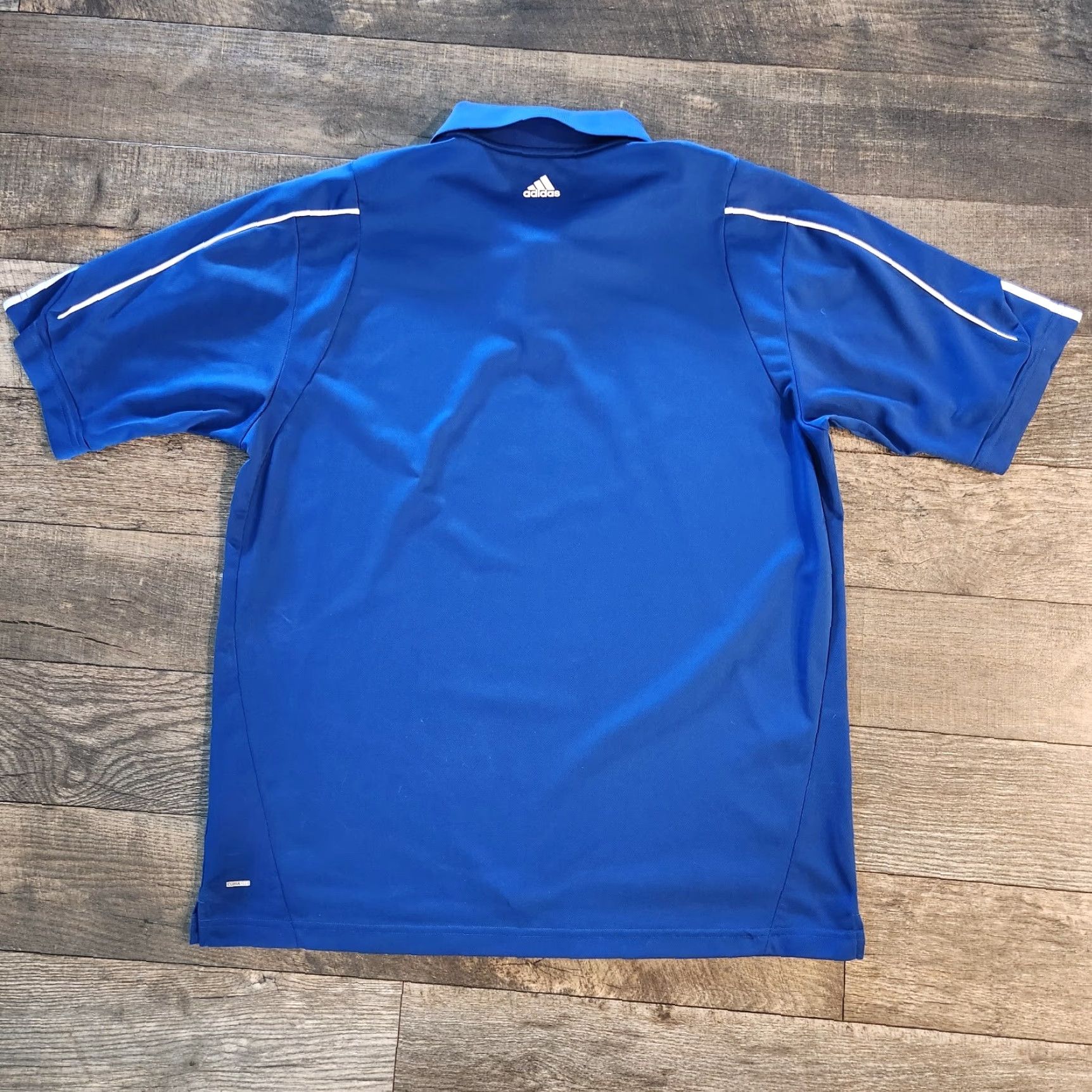 Adidas Adidas Polo Shirt Men Climalite Blue Short Sleeve Golf 3 Stripes L Large Regular Sized Size US L / EU 52-54 / 3 - 4 Thumbnail
