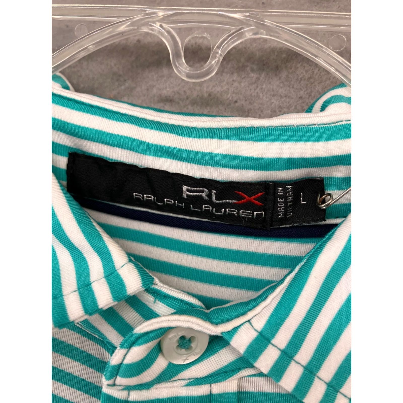 Ralph Lauren Ralph Lauren RLX Polo Mens Large Striped Green and White Polo Size US L / EU 52-54 / 3 - 2 Thumbnail