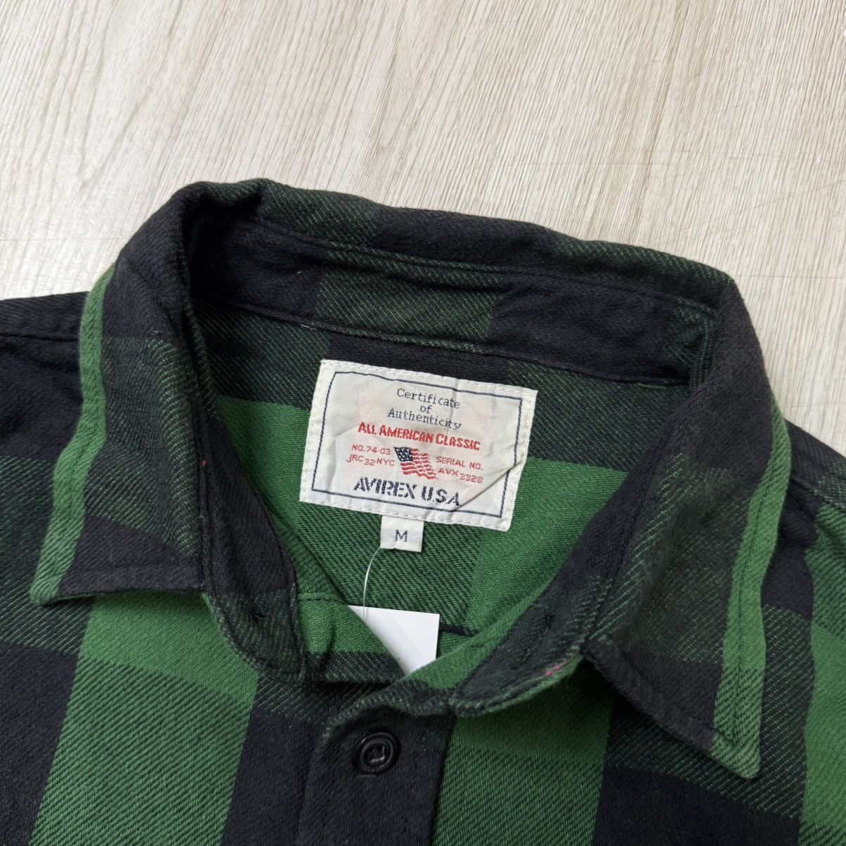 Avirex Avirex heavy flannel two pocket plaid green black button Size US M / EU 48-50 / 2 - 4 Thumbnail