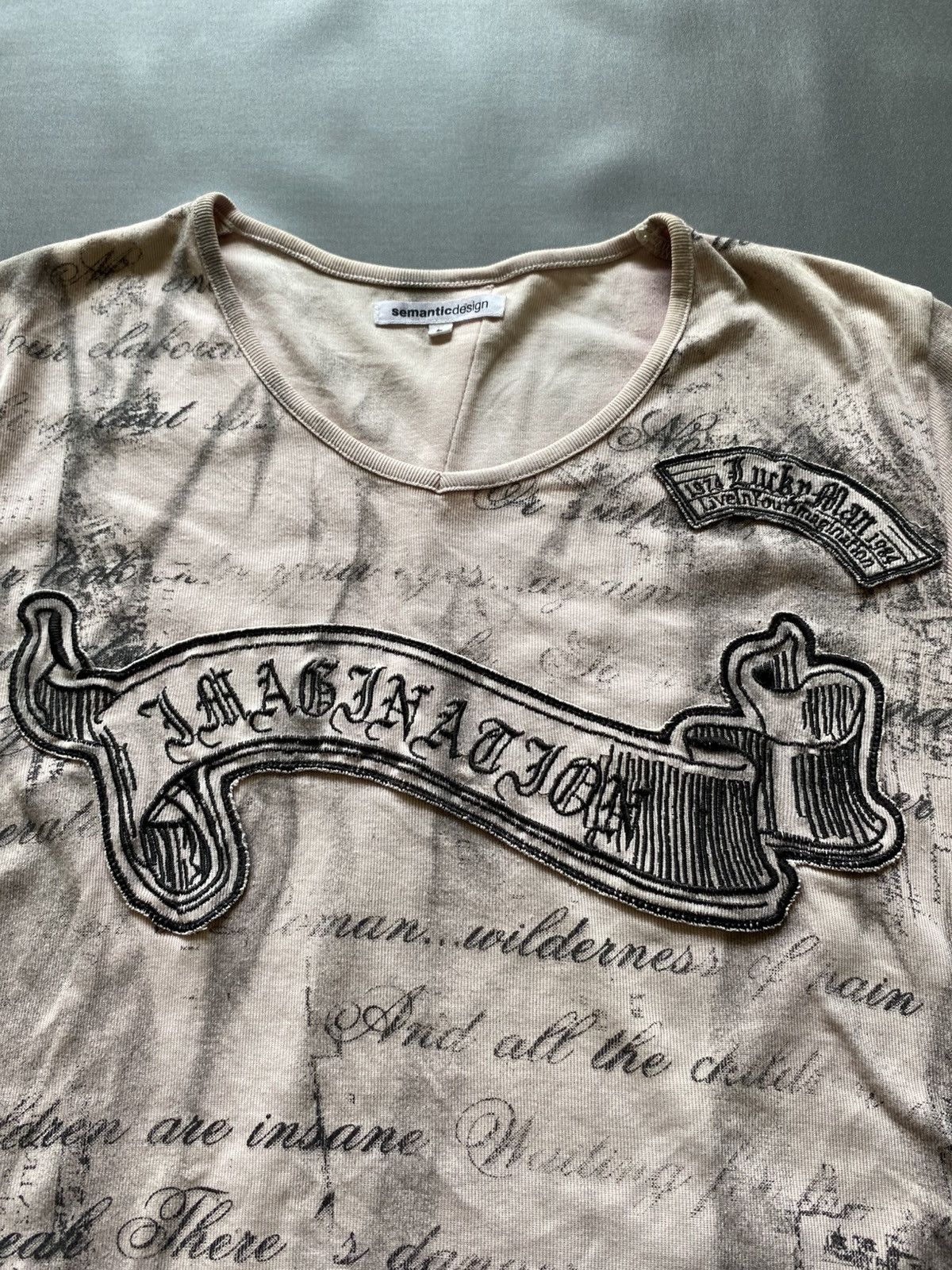 semanticdesign Smanticdesign Tshrit Poem Y2K Style Size US L / EU 52-54 / 3 - 4 Thumbnail